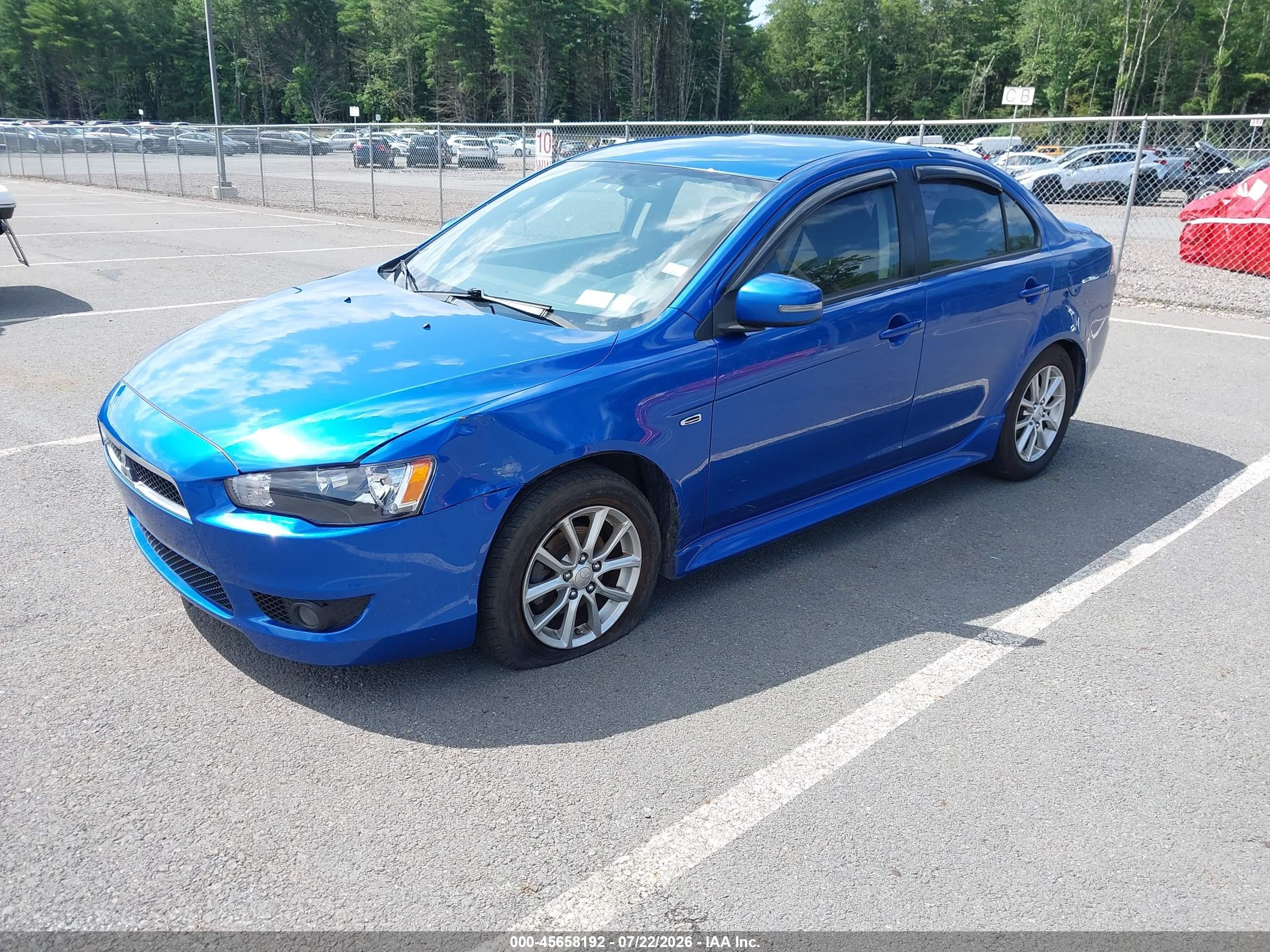 2015 Mitsubishi Lancer Es Blue vin: JA32U2FU5FU010249