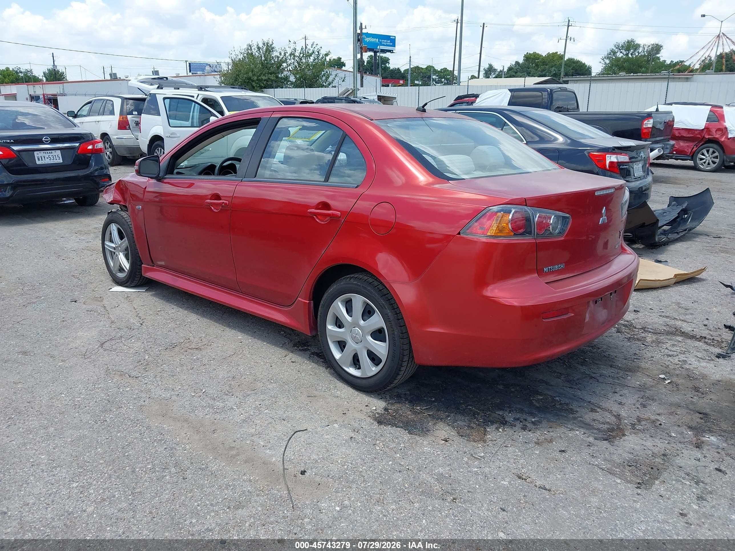 2015 Mitsubishi Lancer Es Red vin: JA32U2FU5FU011501