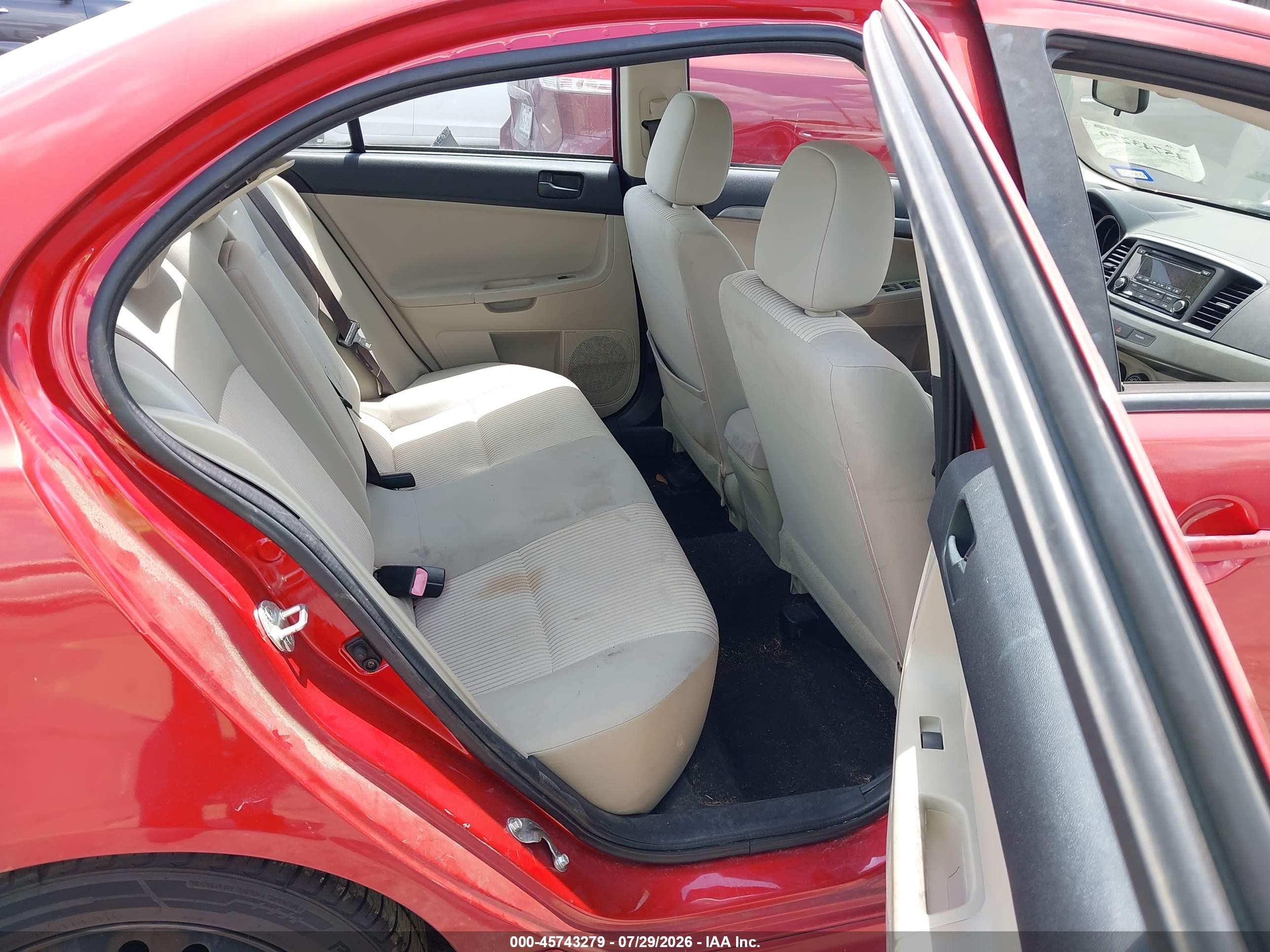 2015 Mitsubishi Lancer Es Red vin: JA32U2FU5FU011501