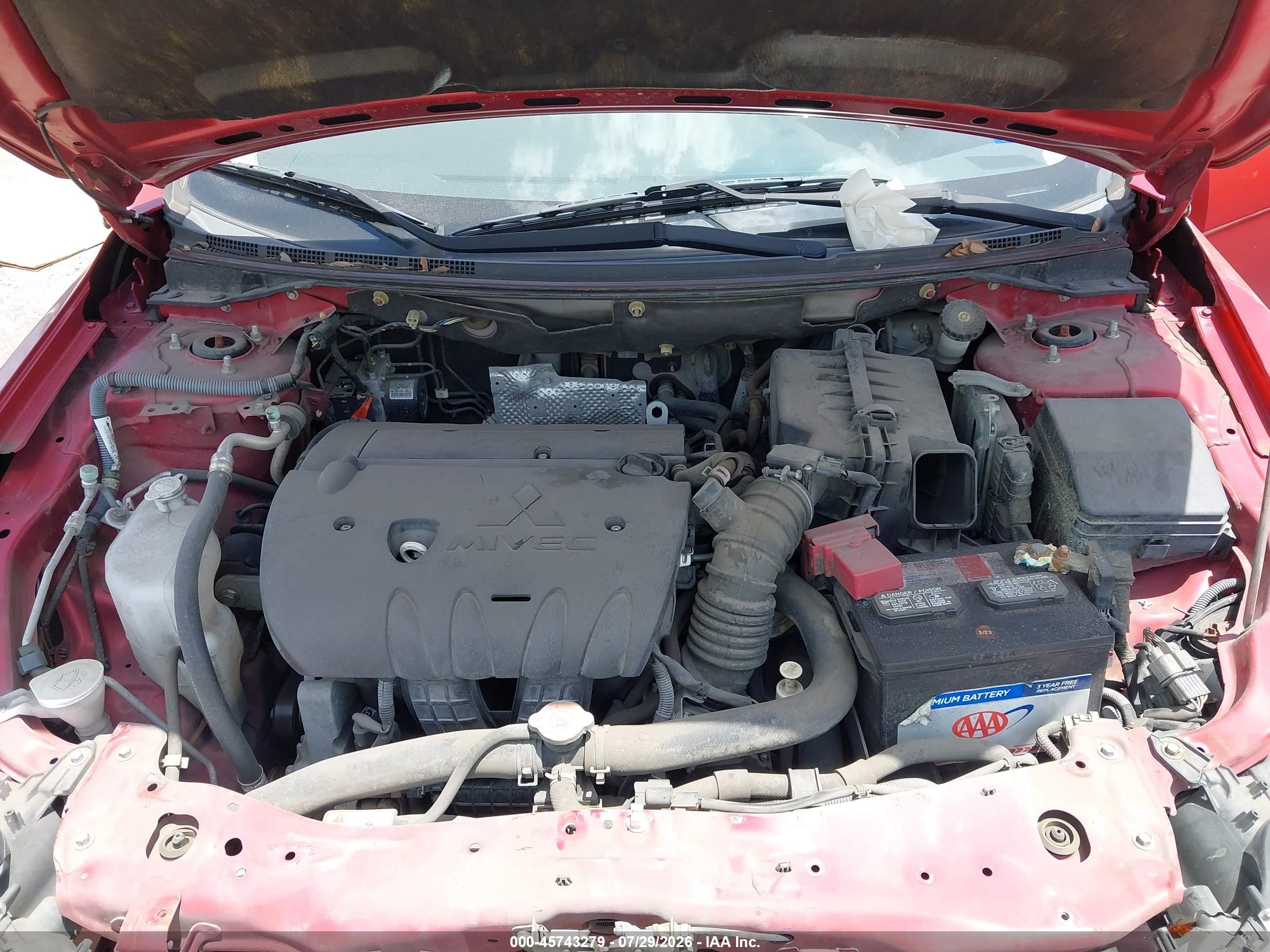 2015 Mitsubishi Lancer Es Red vin: JA32U2FU5FU011501