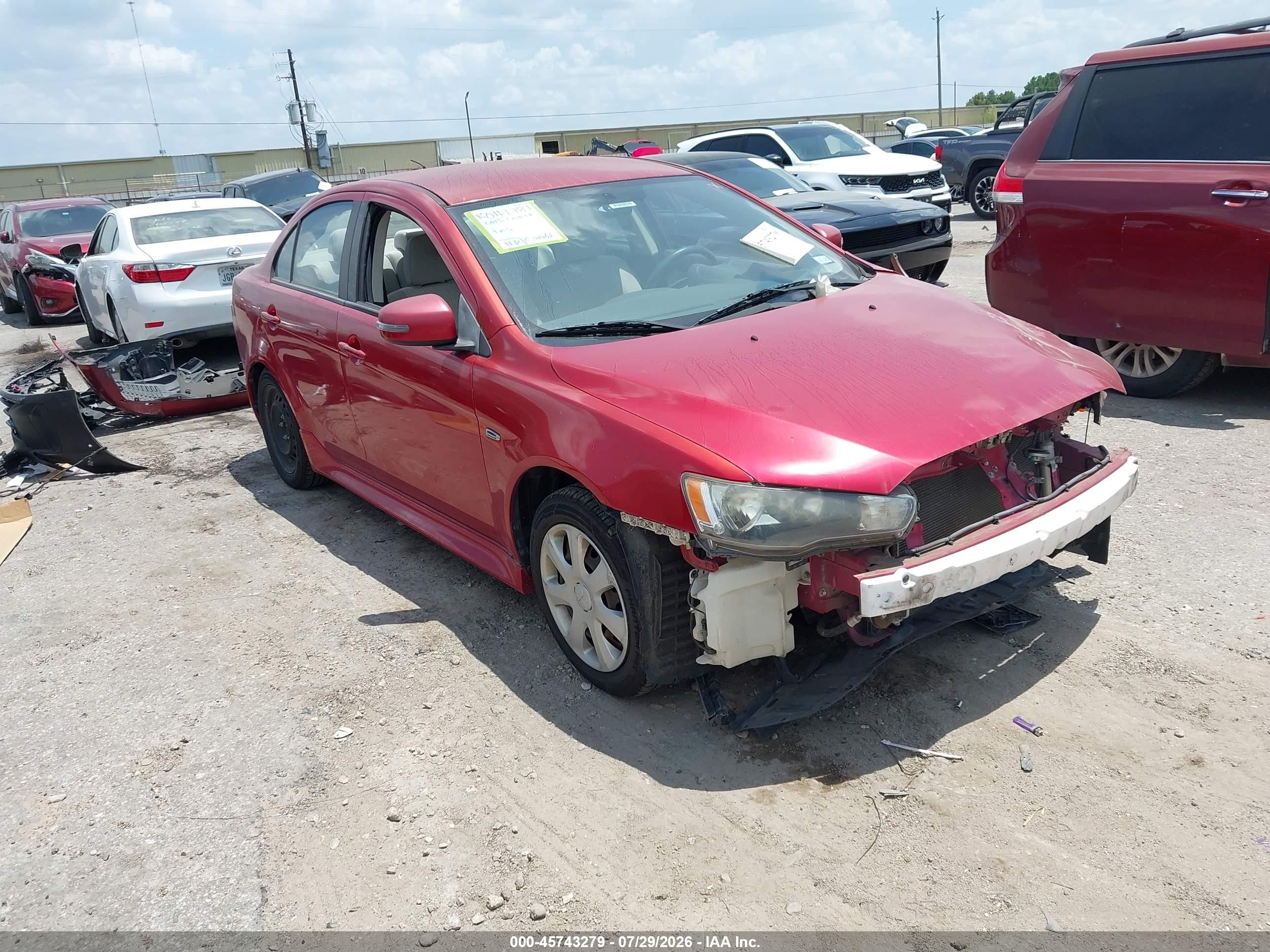 2015 Mitsubishi Lancer Es Red vin: JA32U2FU5FU011501