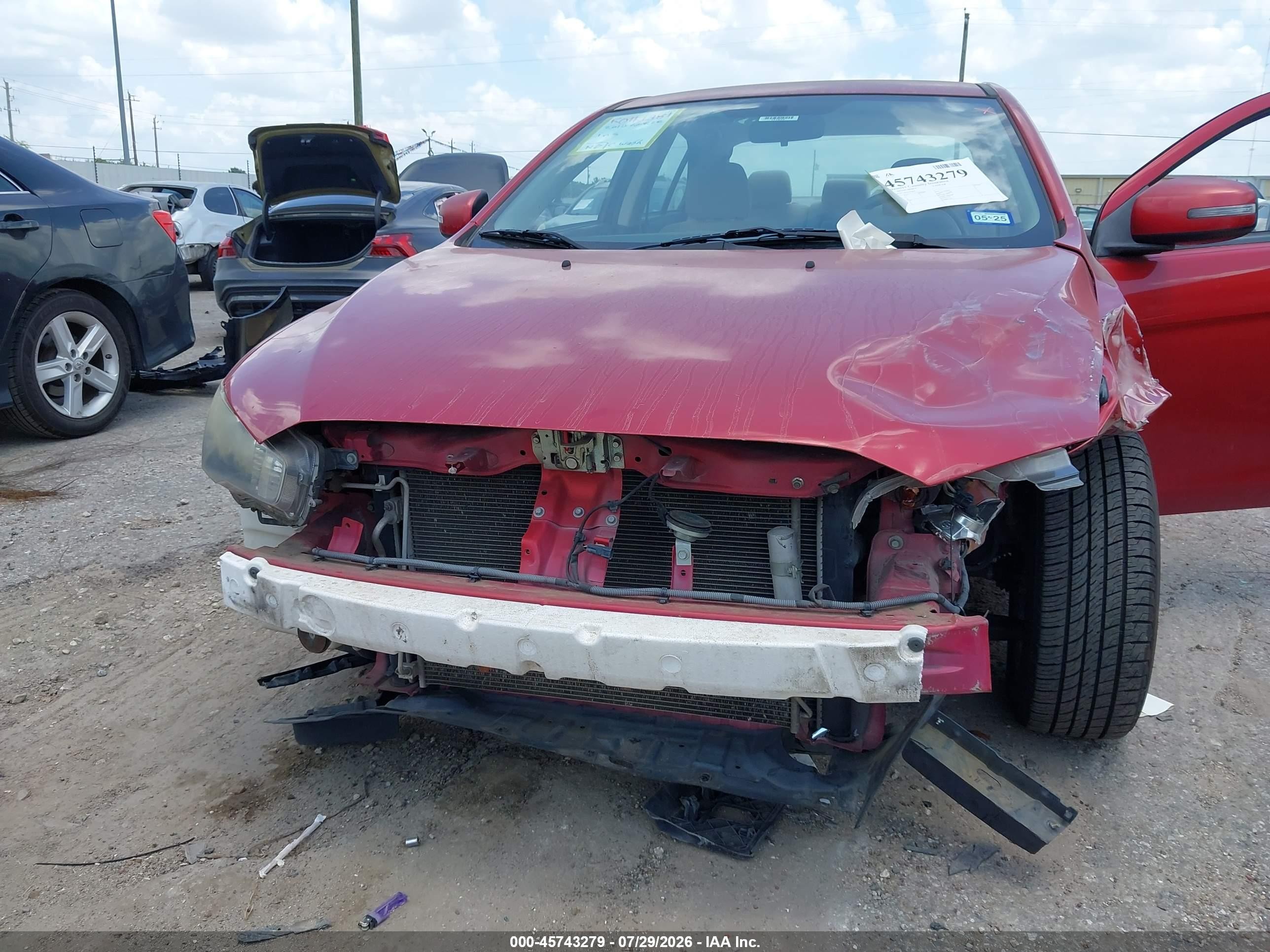 2015 Mitsubishi Lancer Es Red vin: JA32U2FU5FU011501
