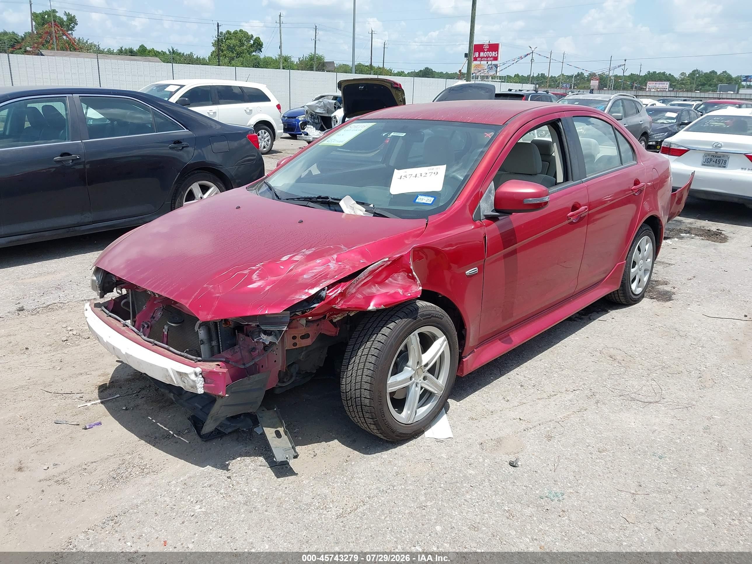 2015 Mitsubishi Lancer Es Red vin: JA32U2FU5FU011501