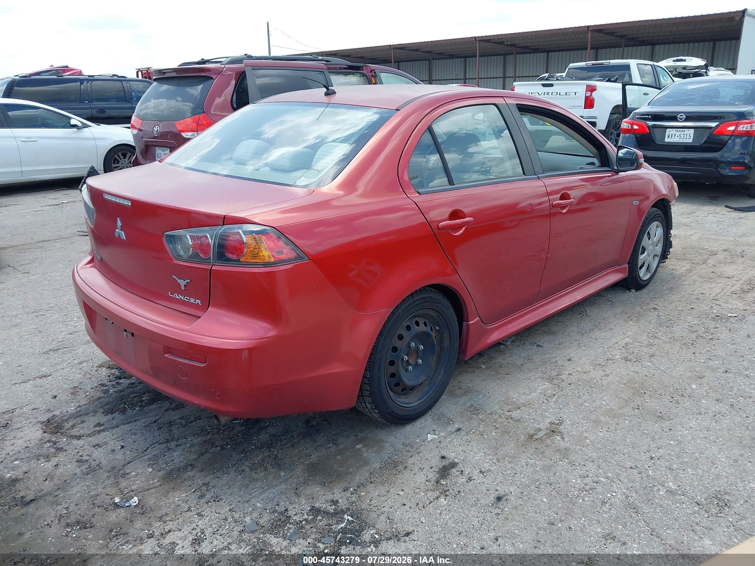 2015 Mitsubishi Lancer Es Red vin: JA32U2FU5FU011501