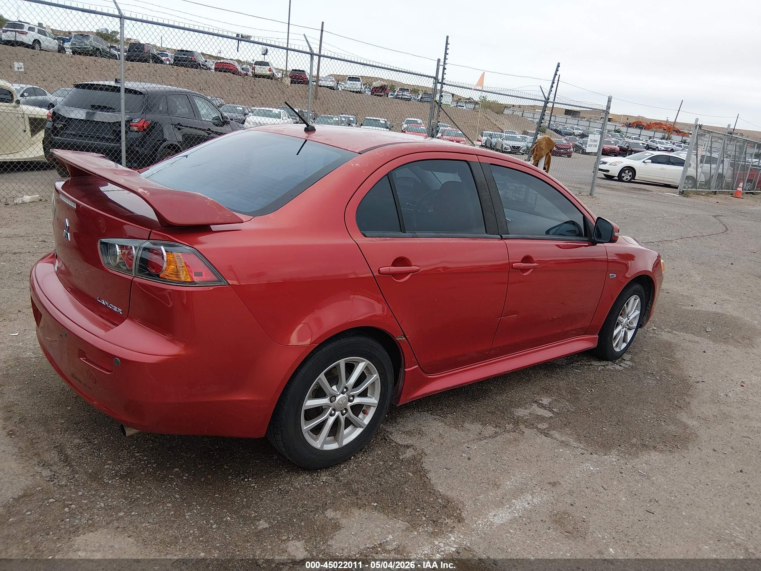 2015 Mitsubishi Lancer Es Red vin: JA32U2FU5FU020926