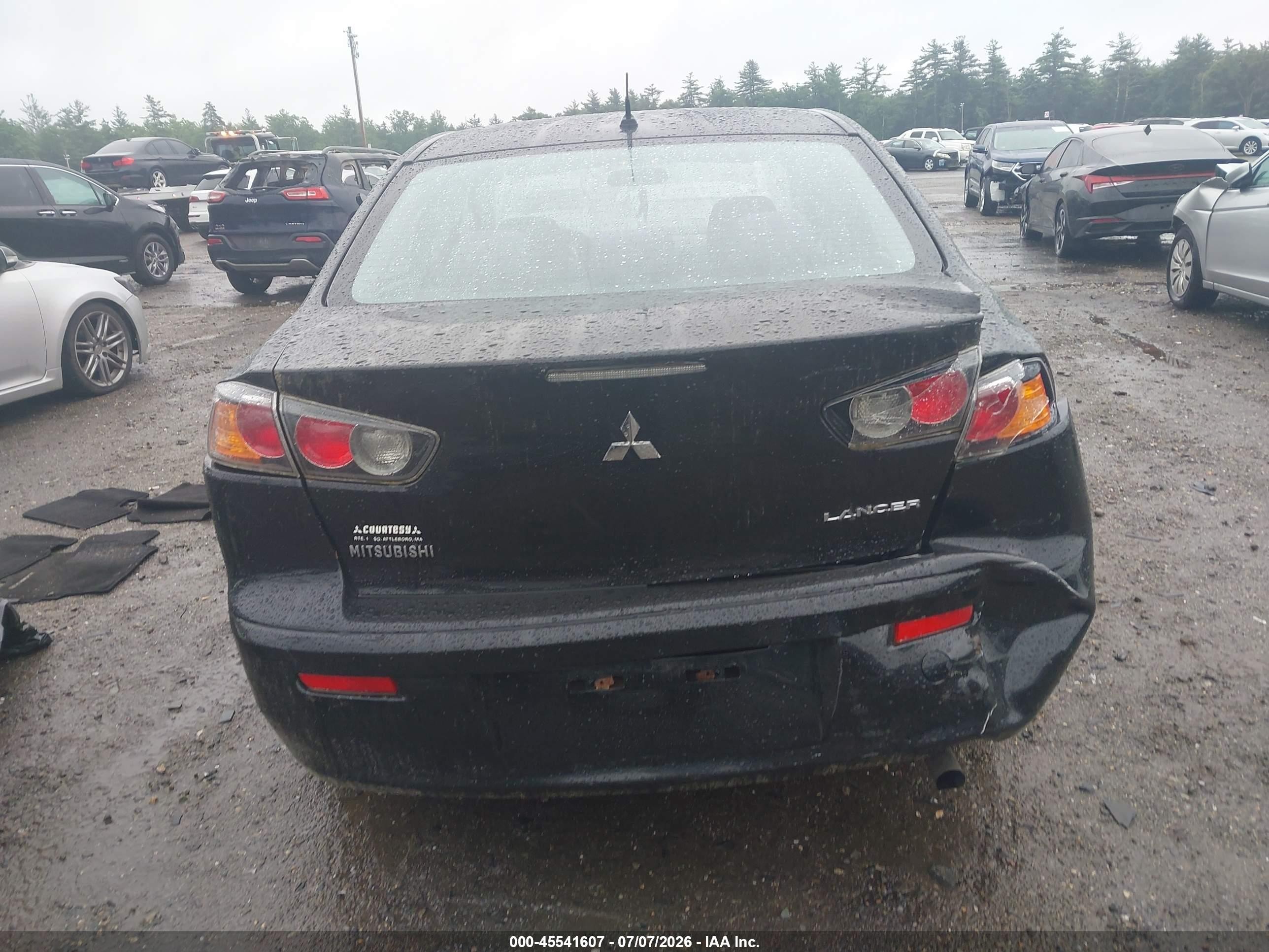 2012 Mitsubishi Lancer Es Black vin: JA32U2FU6CU017934