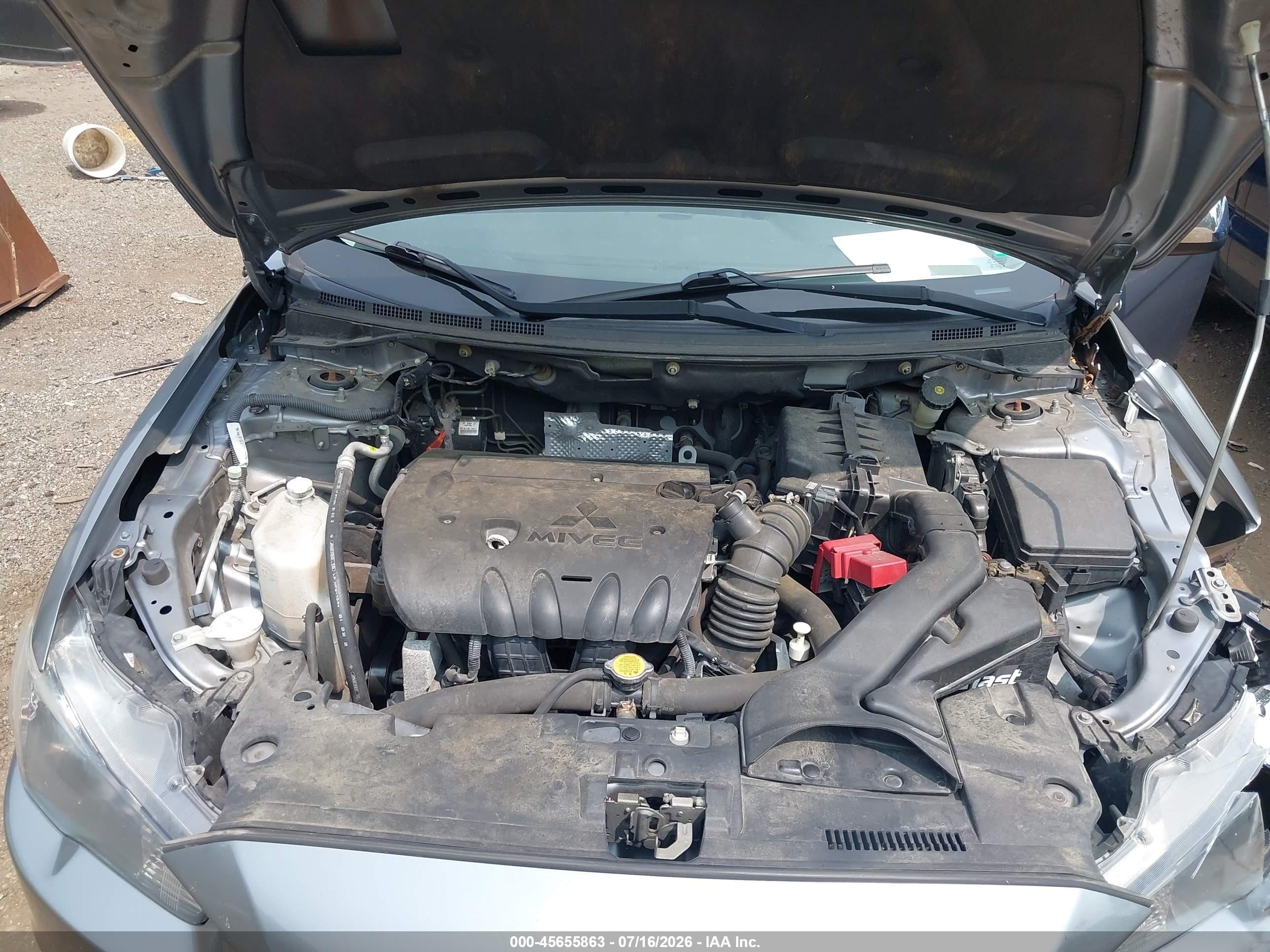 2013 Mitsubishi Lancer Es Gray vin: JA32U2FU6DU014372