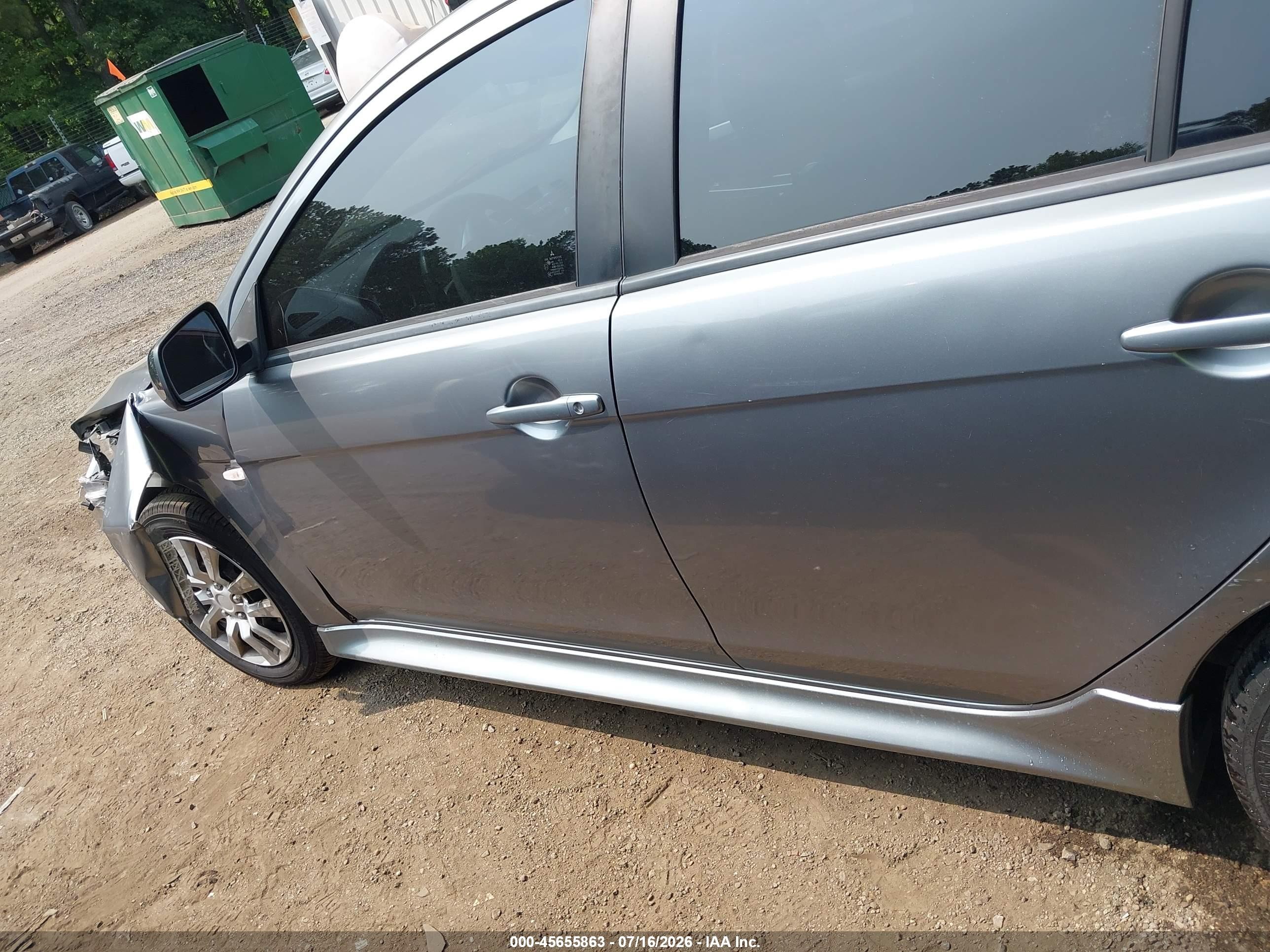 2013 Mitsubishi Lancer Es Gray vin: JA32U2FU6DU014372