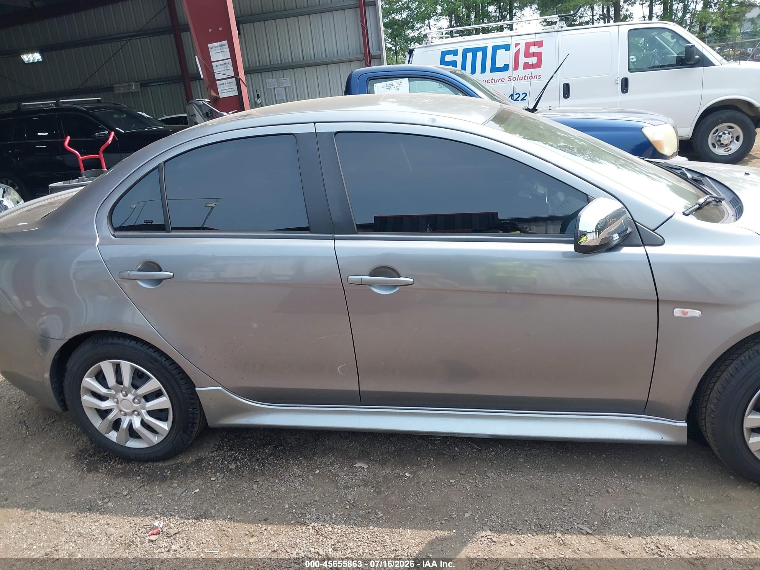 2013 Mitsubishi Lancer Es Gray vin: JA32U2FU6DU014372