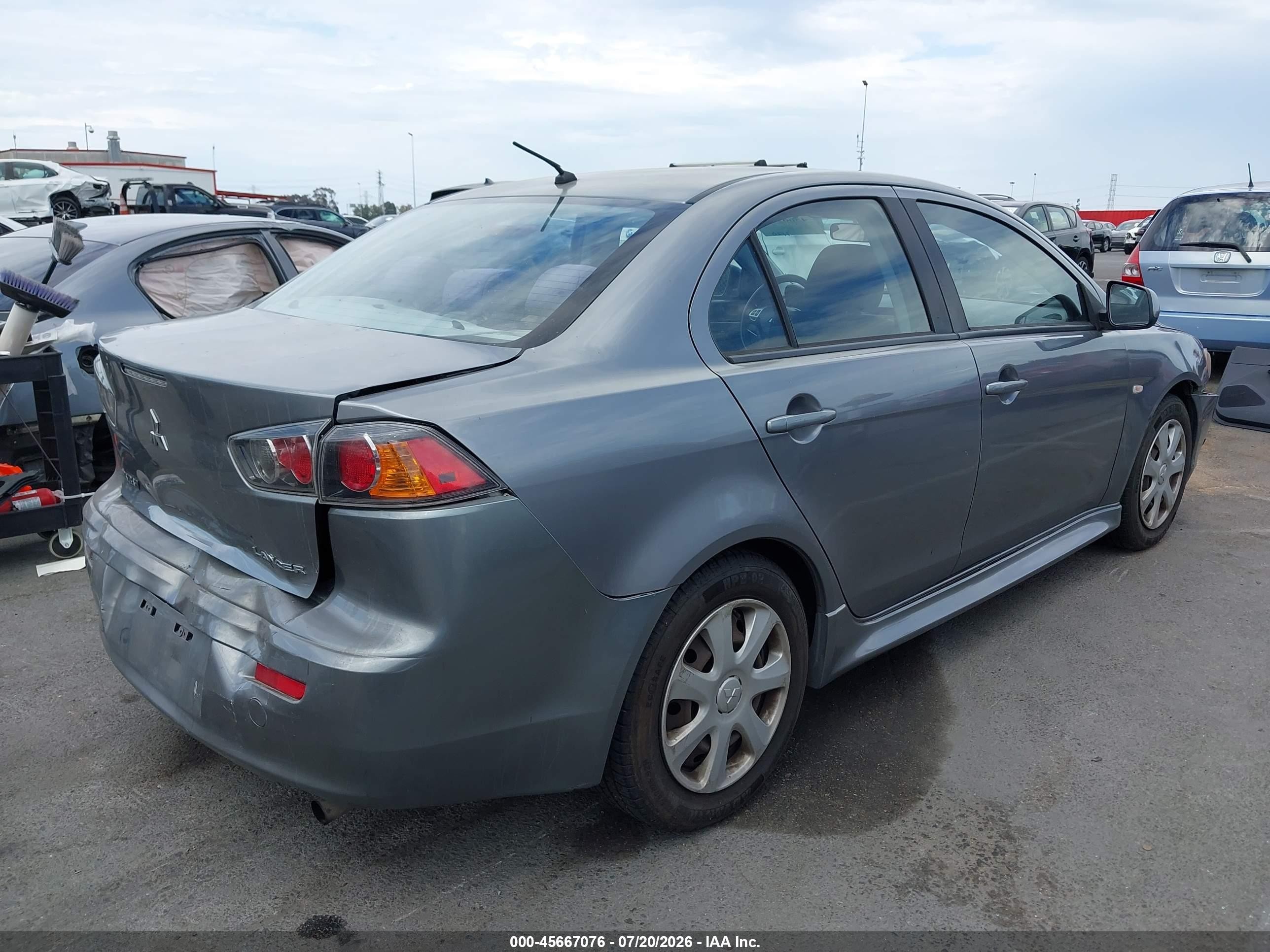 2013 Mitsubishi Lancer Es Gray vin: JA32U2FU6DU019037