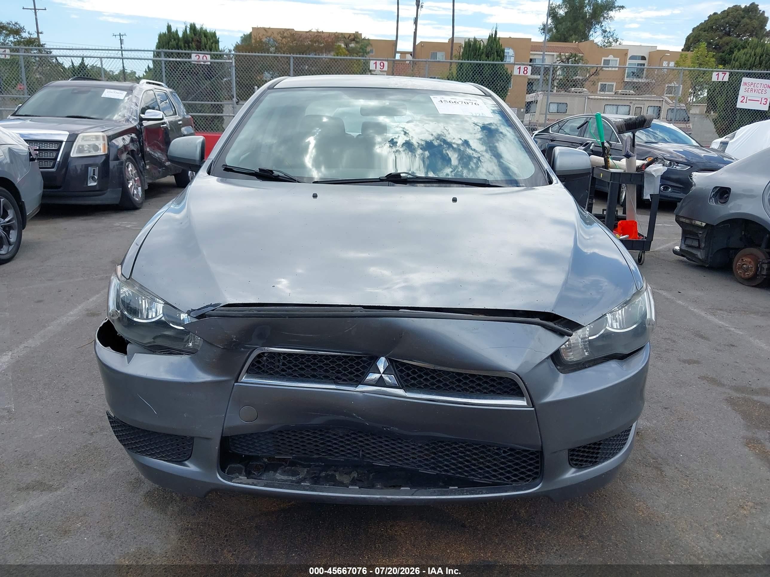 2013 Mitsubishi Lancer Es Gray vin: JA32U2FU6DU019037