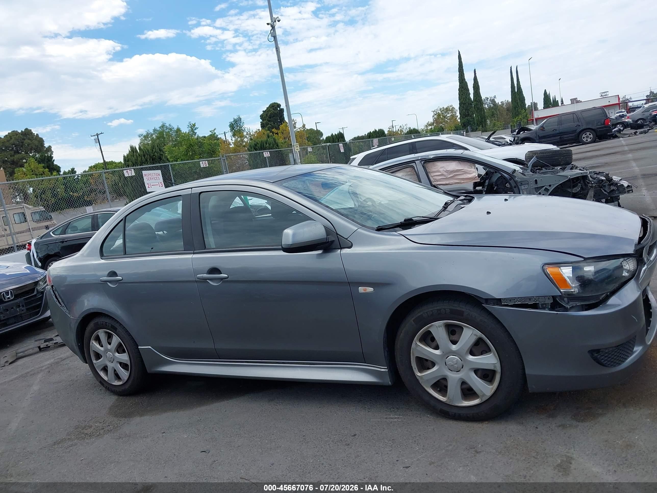 2013 Mitsubishi Lancer Es Gray vin: JA32U2FU6DU019037