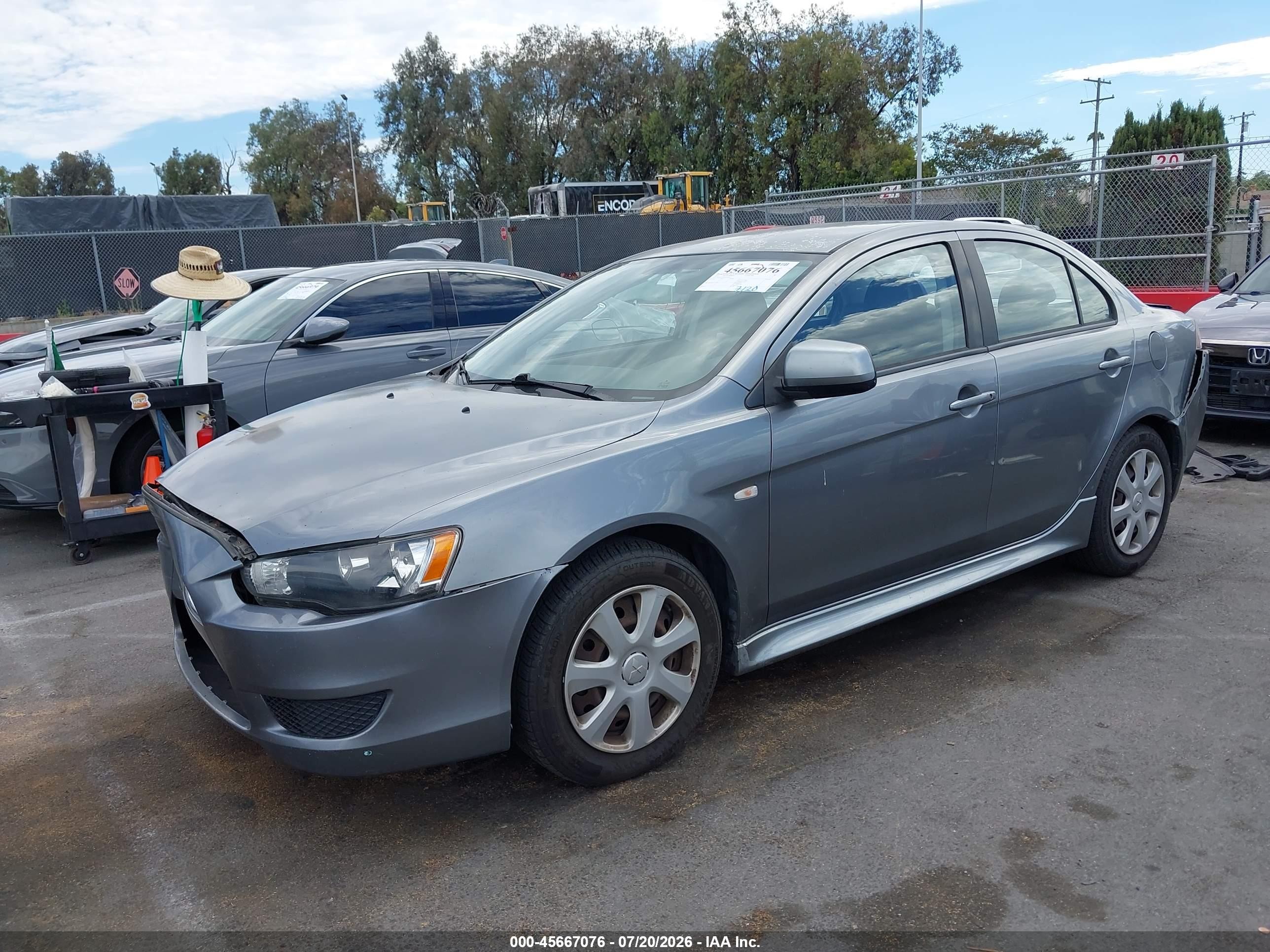 2013 Mitsubishi Lancer Es Gray vin: JA32U2FU6DU019037