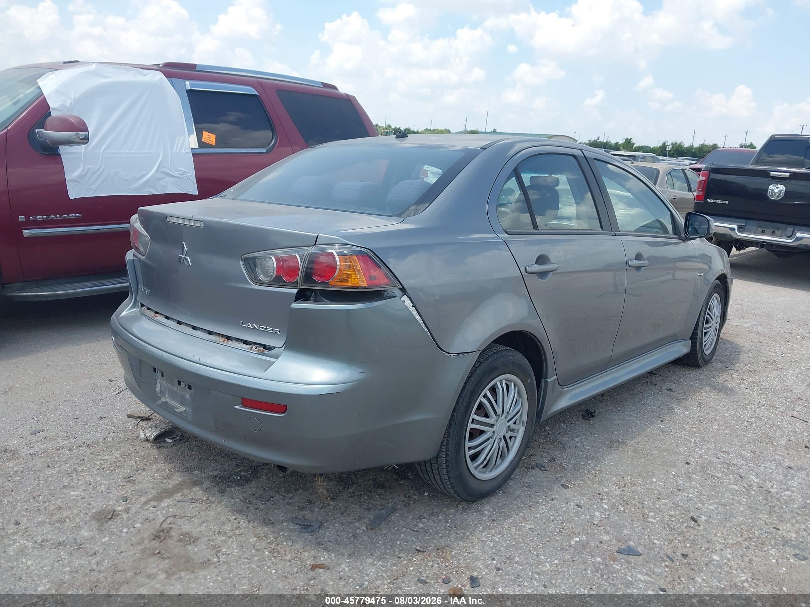 2015 Mitsubishi Lancer Es Gray vin: JA32U2FU6FU018201