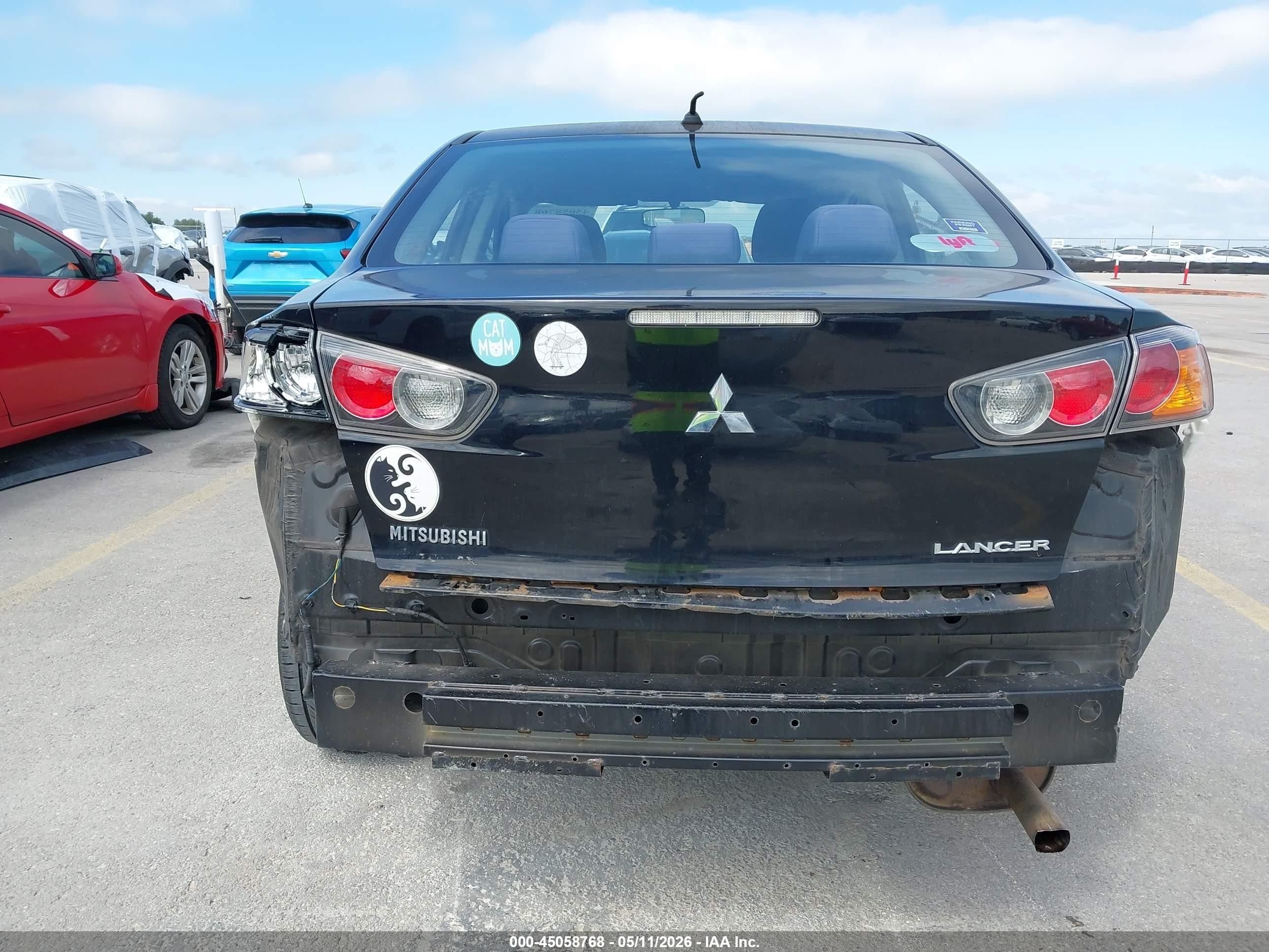 2015 Mitsubishi Lancer Es Black vin: JA32U2FU6FU019252