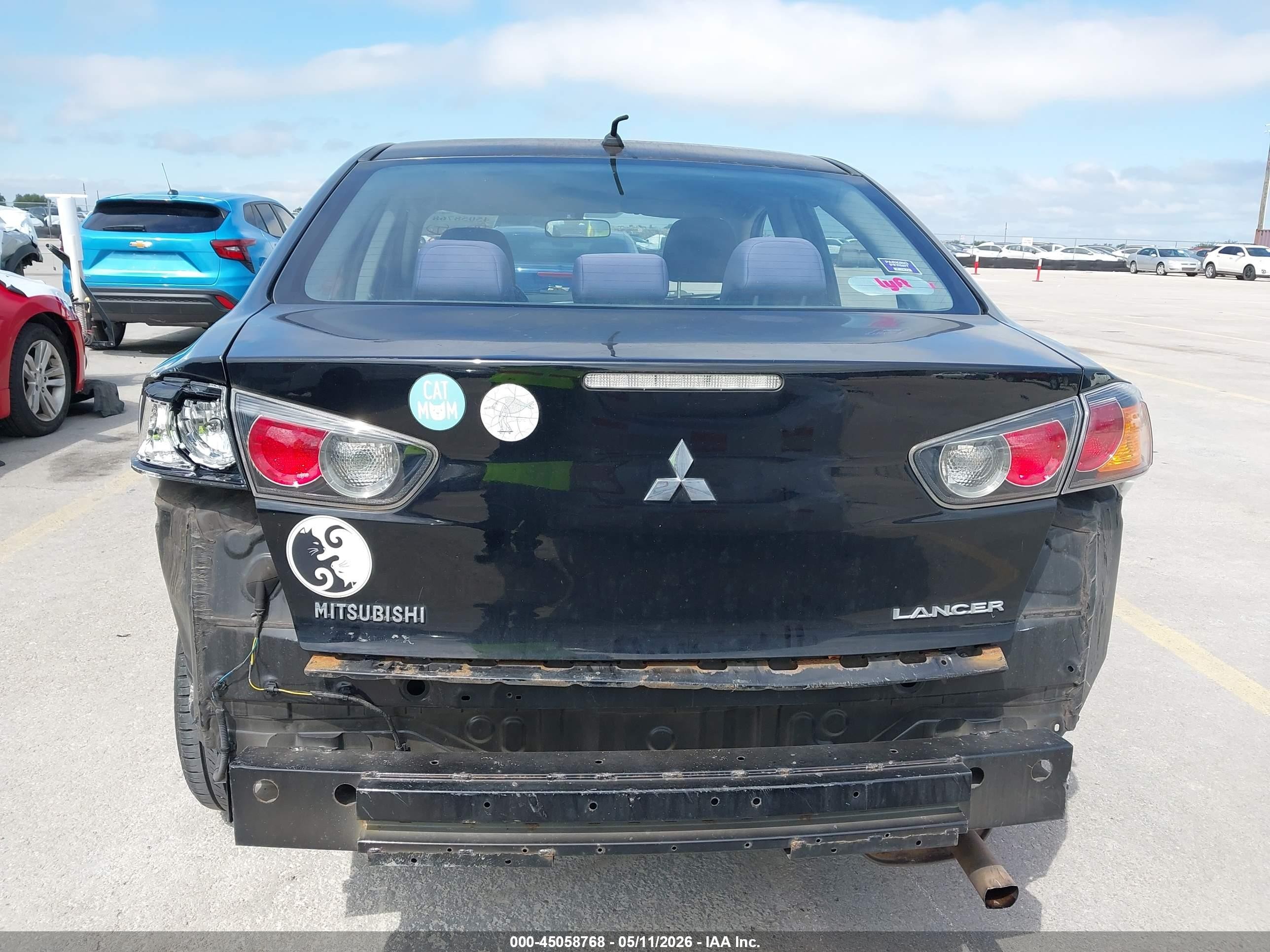 2015 Mitsubishi Lancer Es Black vin: JA32U2FU6FU019252