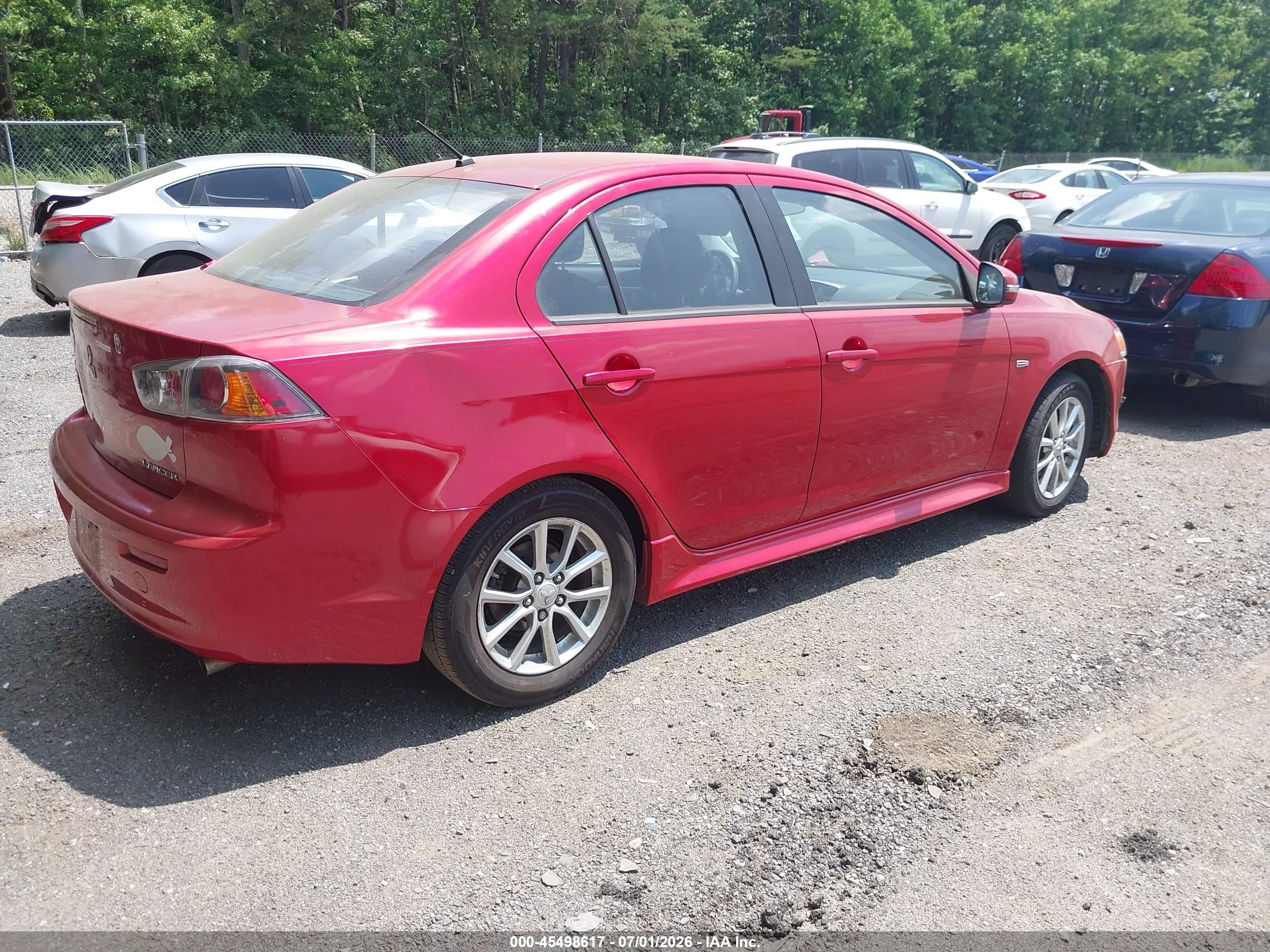 2015 Mitsubishi Lancer Es Red vin: JA32U2FU7FU026663
