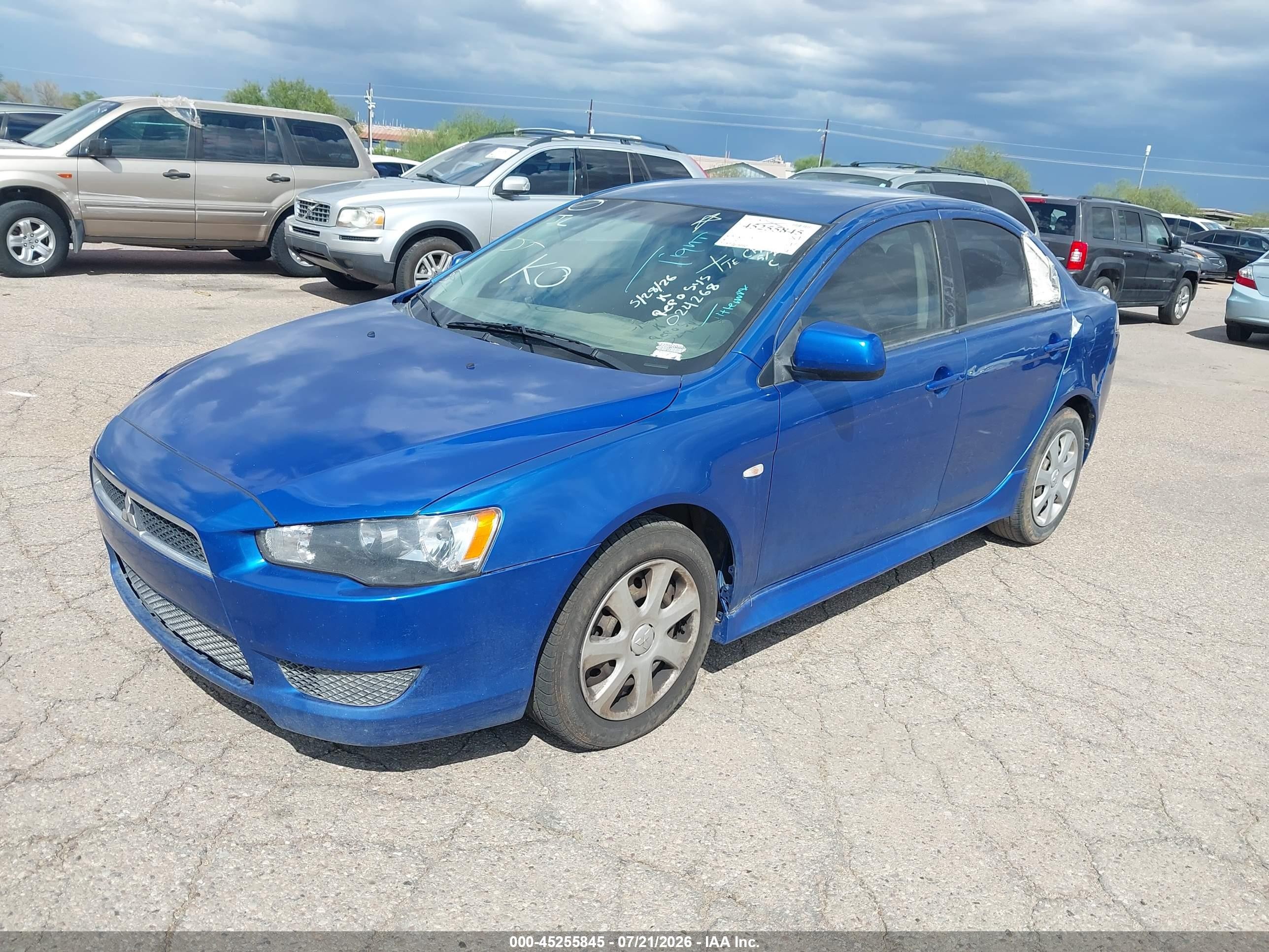 2012 Mitsubishi Lancer Es Синий vin: JA32U2FU8CU024268