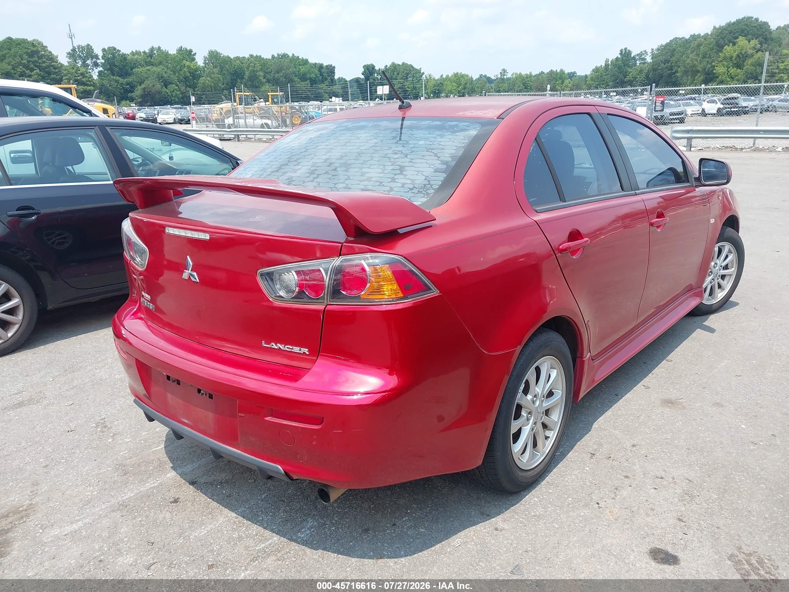 2013 Mitsubishi Lancer Es Red vin: JA32U2FU8DU001767