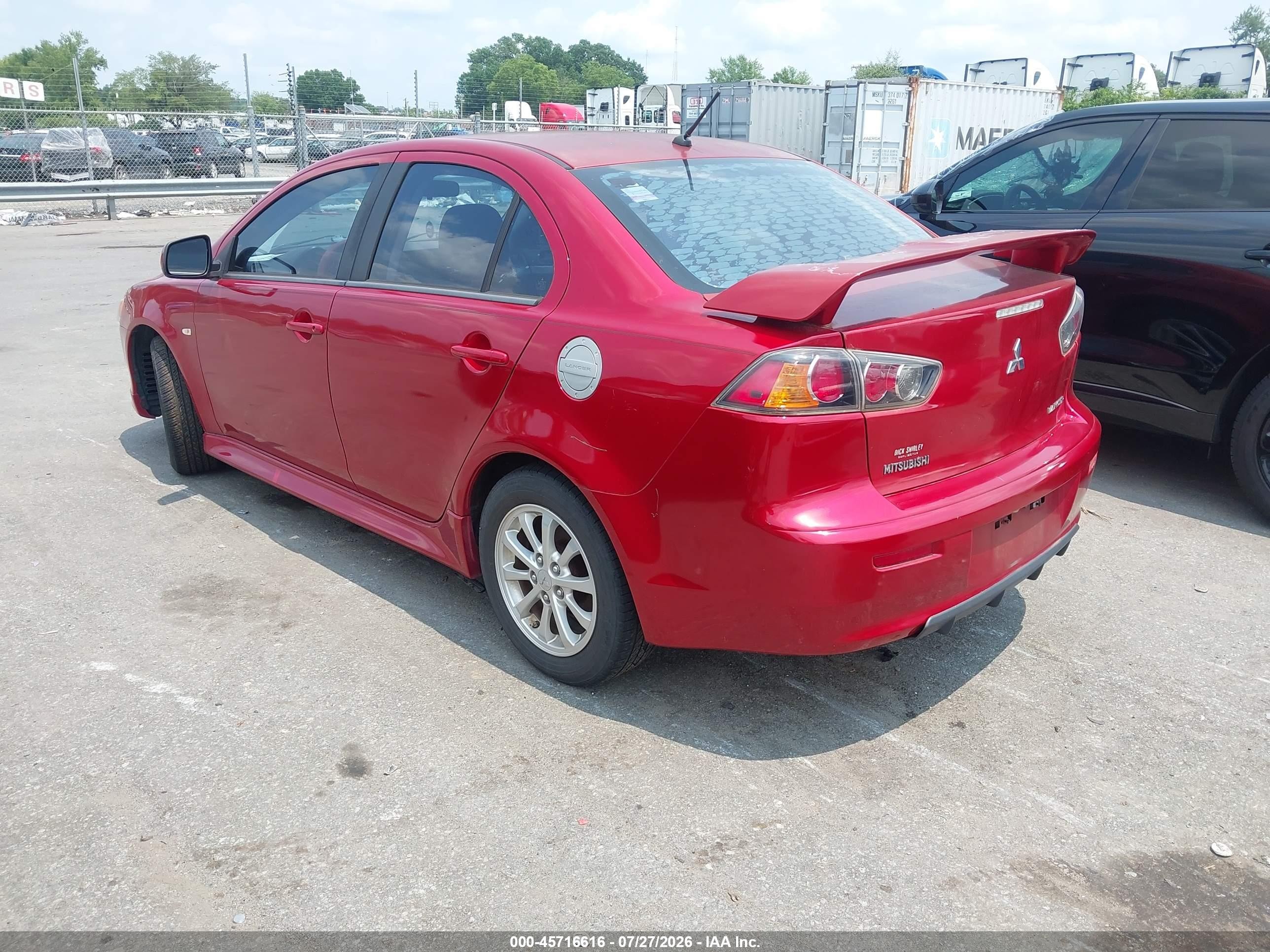 2013 Mitsubishi Lancer Es Red vin: JA32U2FU8DU001767