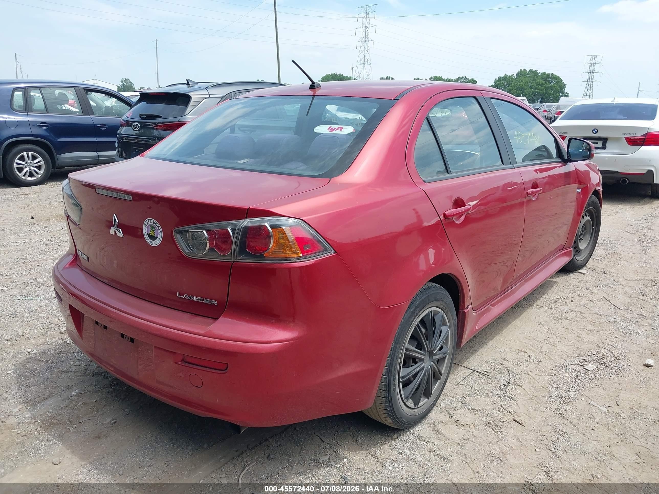 2015 Mitsubishi Lancer Es Red vin: JA32U2FU8FU012951