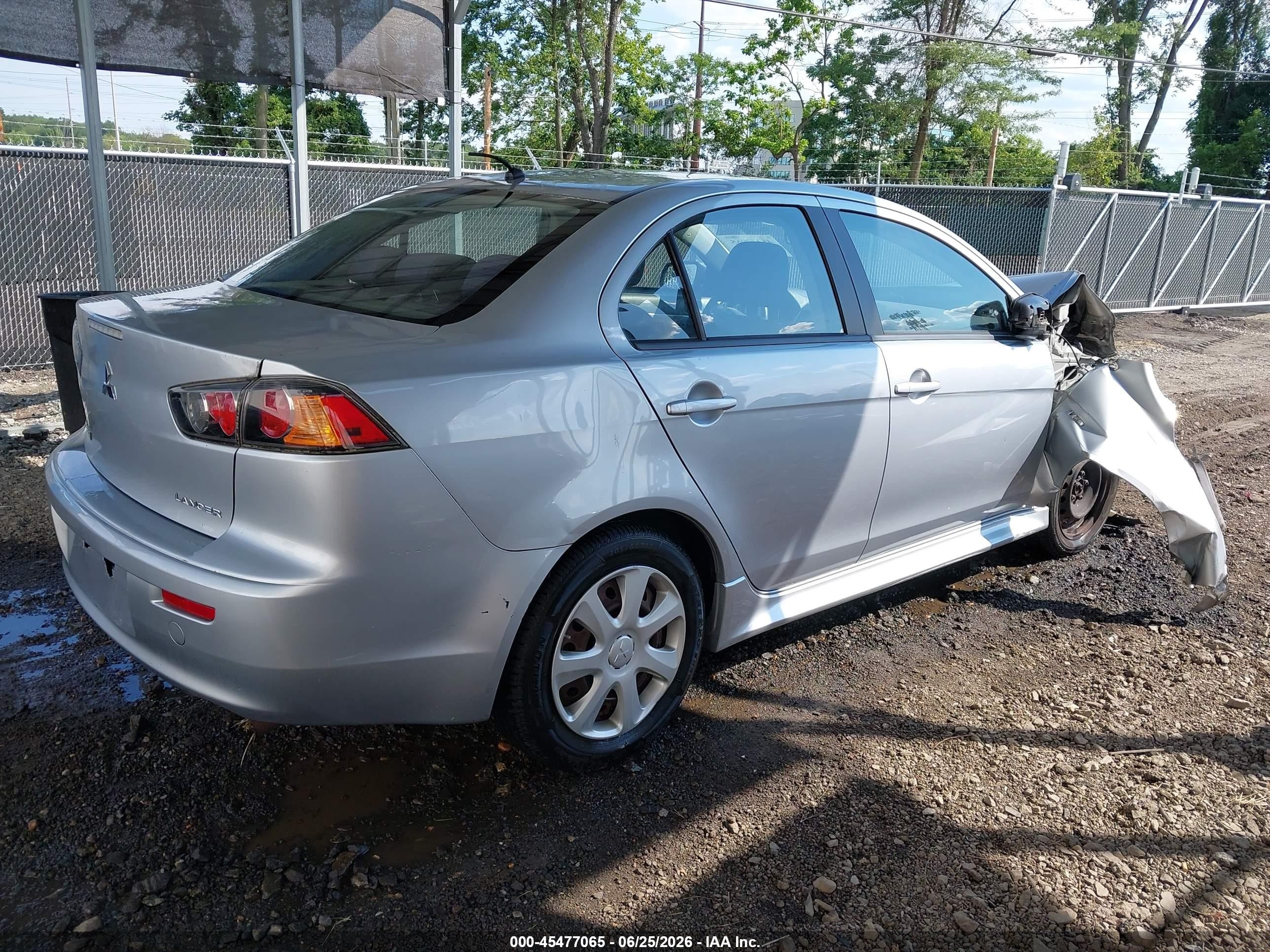2012 Mitsubishi Lancer Es Silver vin: JA32U2FU9CU025428