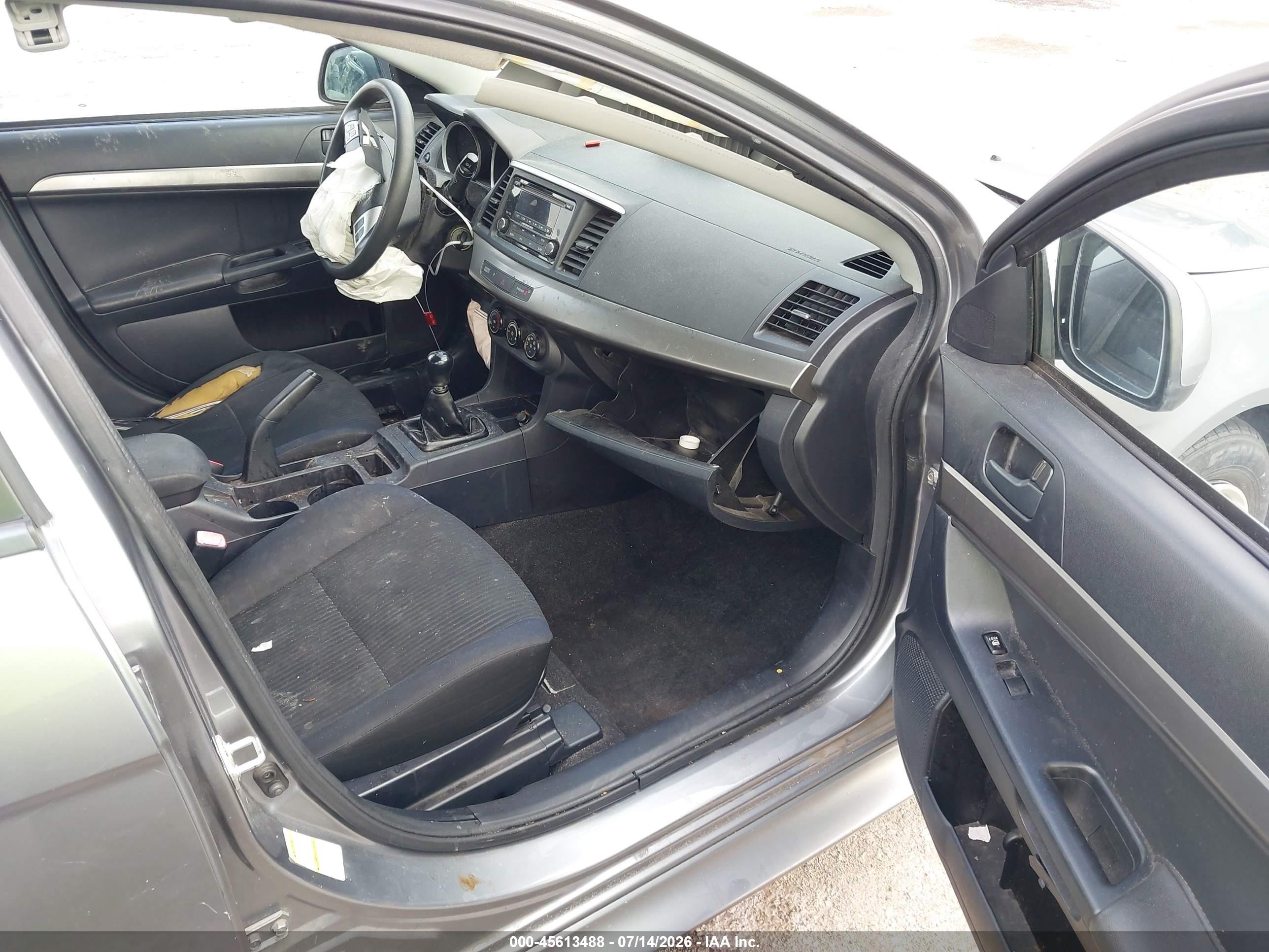 2014 Mitsubishi Lancer Es Gray vin: JA32U2FUXEU001528