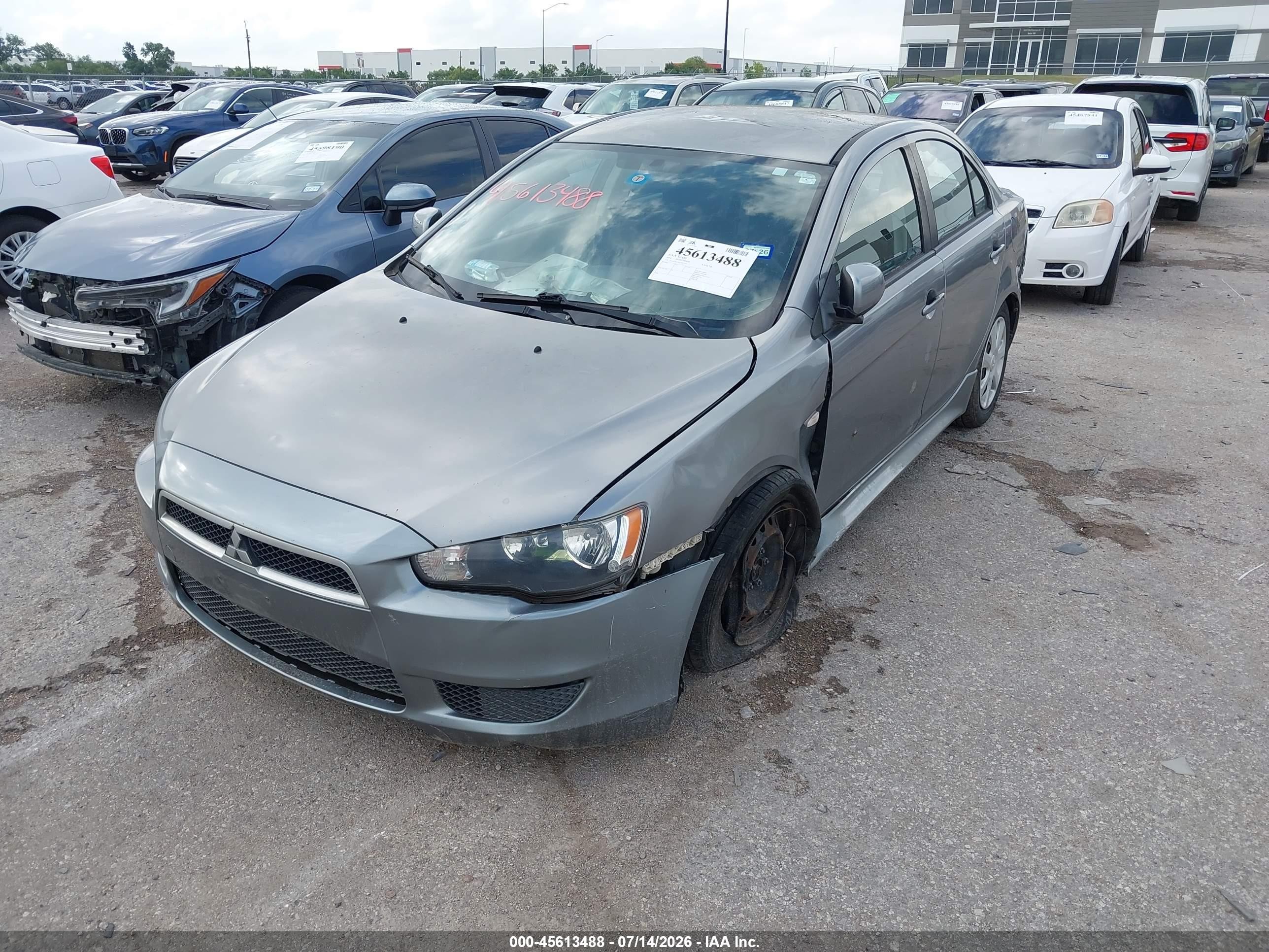 2014 Mitsubishi Lancer Es Gray vin: JA32U2FUXEU001528