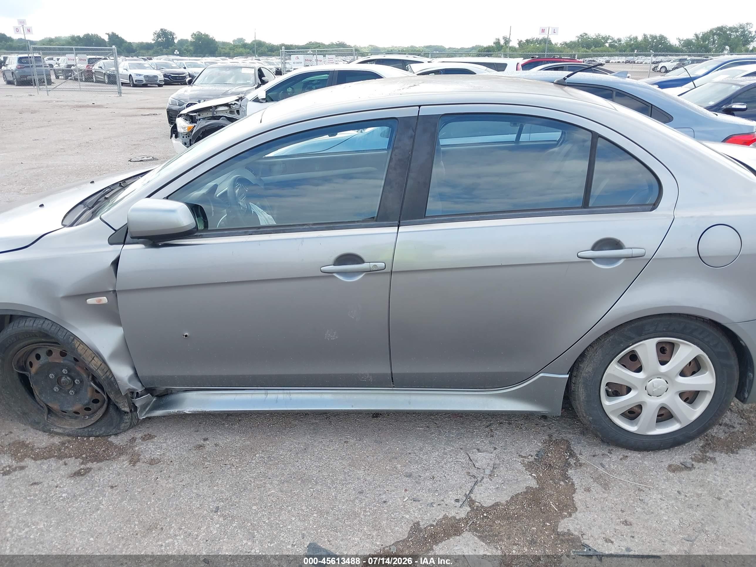 2014 Mitsubishi Lancer Es Gray vin: JA32U2FUXEU001528