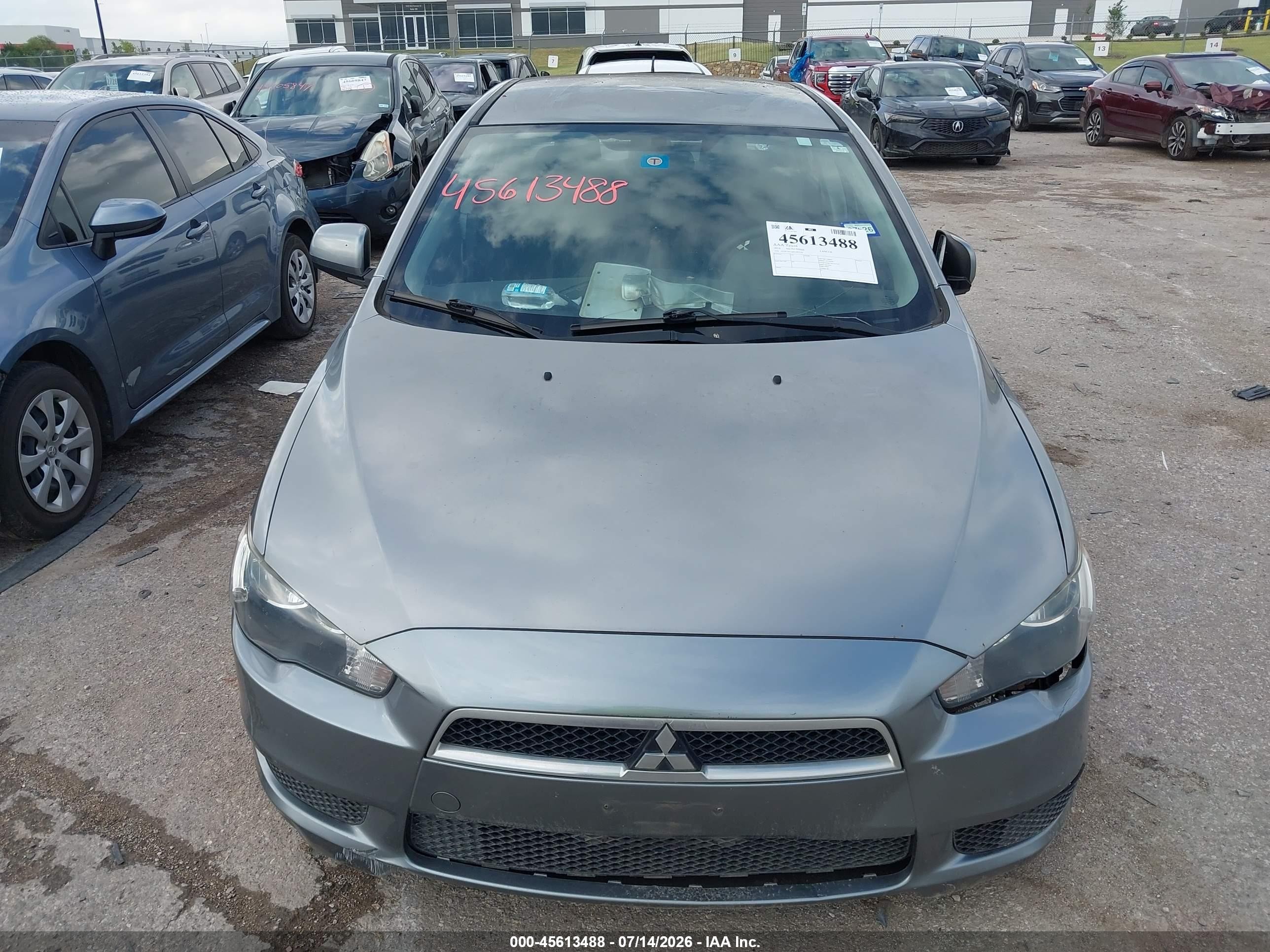 2014 Mitsubishi Lancer Es Gray vin: JA32U2FUXEU001528