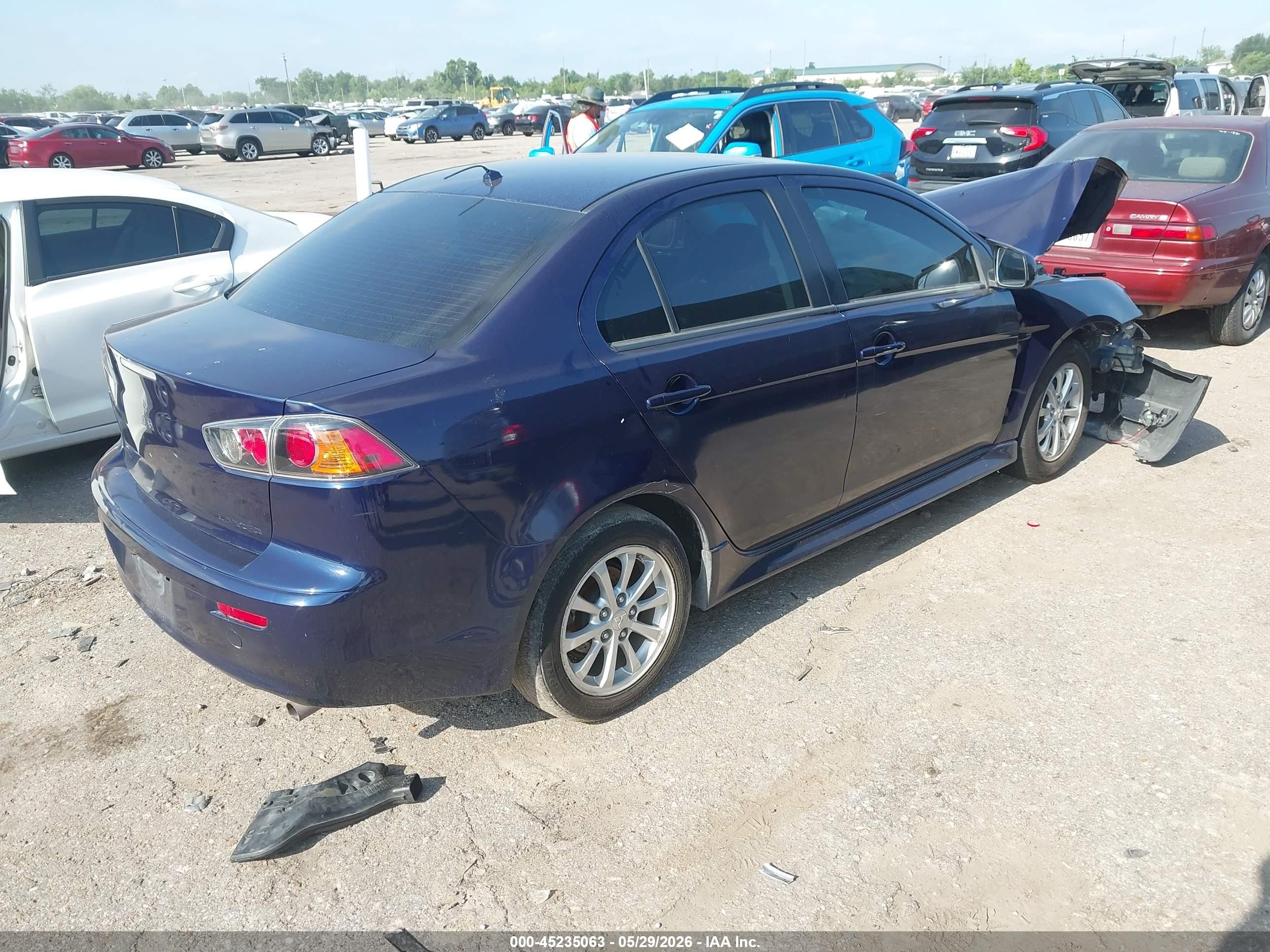 2014 Mitsubishi Lancer Es/es Sport Blue vin: JA32U2FUXEU003604