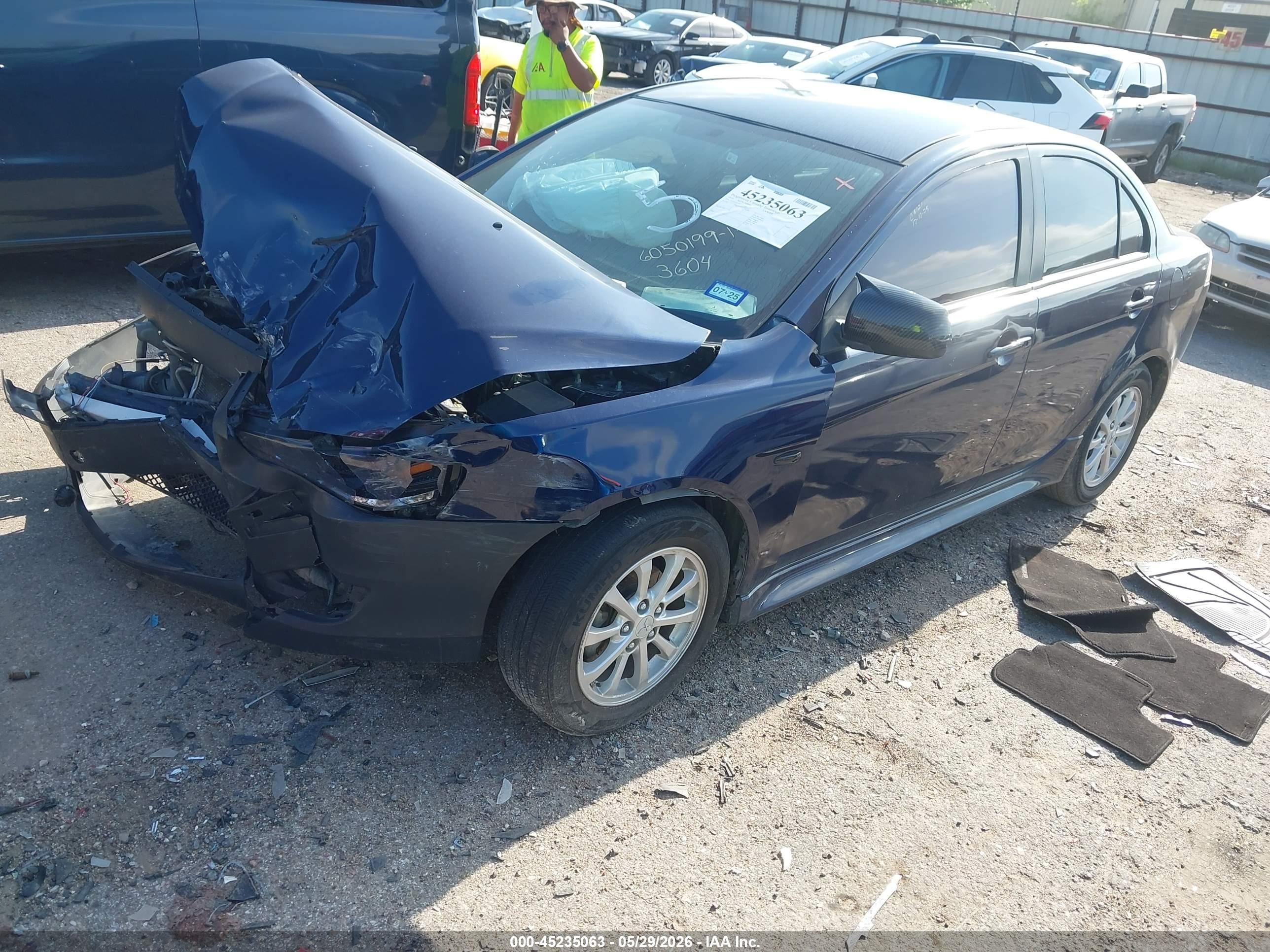 2014 Mitsubishi Lancer Es/es Sport Blue vin: JA32U2FUXEU003604