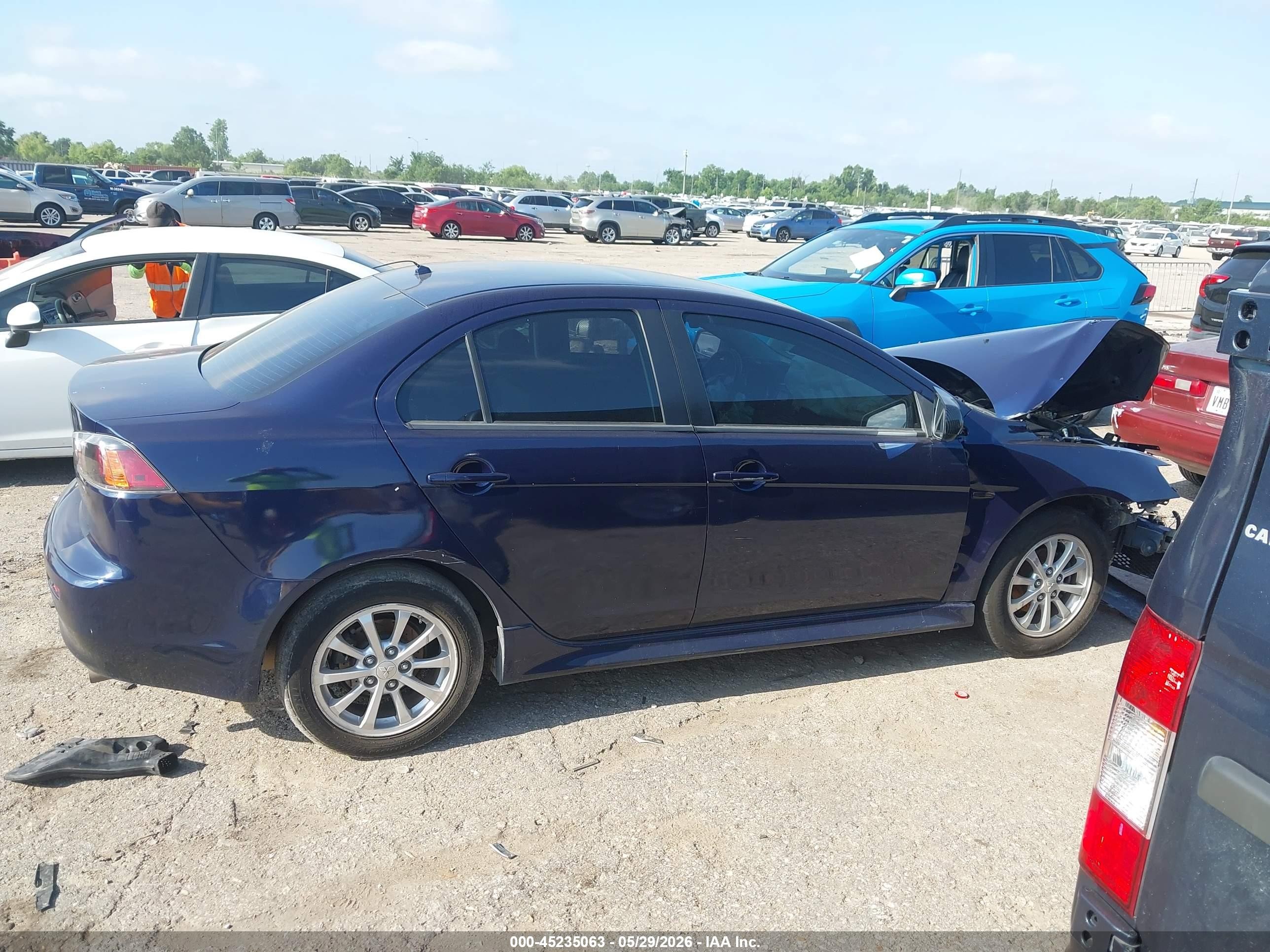 2014 Mitsubishi Lancer Es/es Sport Blue vin: JA32U2FUXEU003604