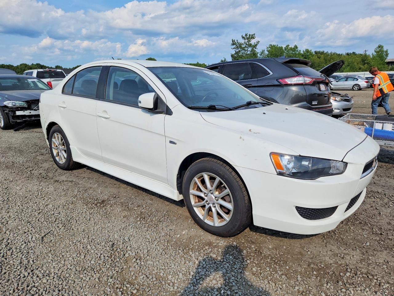 2015 Mitsubishi Lancer Es White vin: JA32U2FUXFU002311