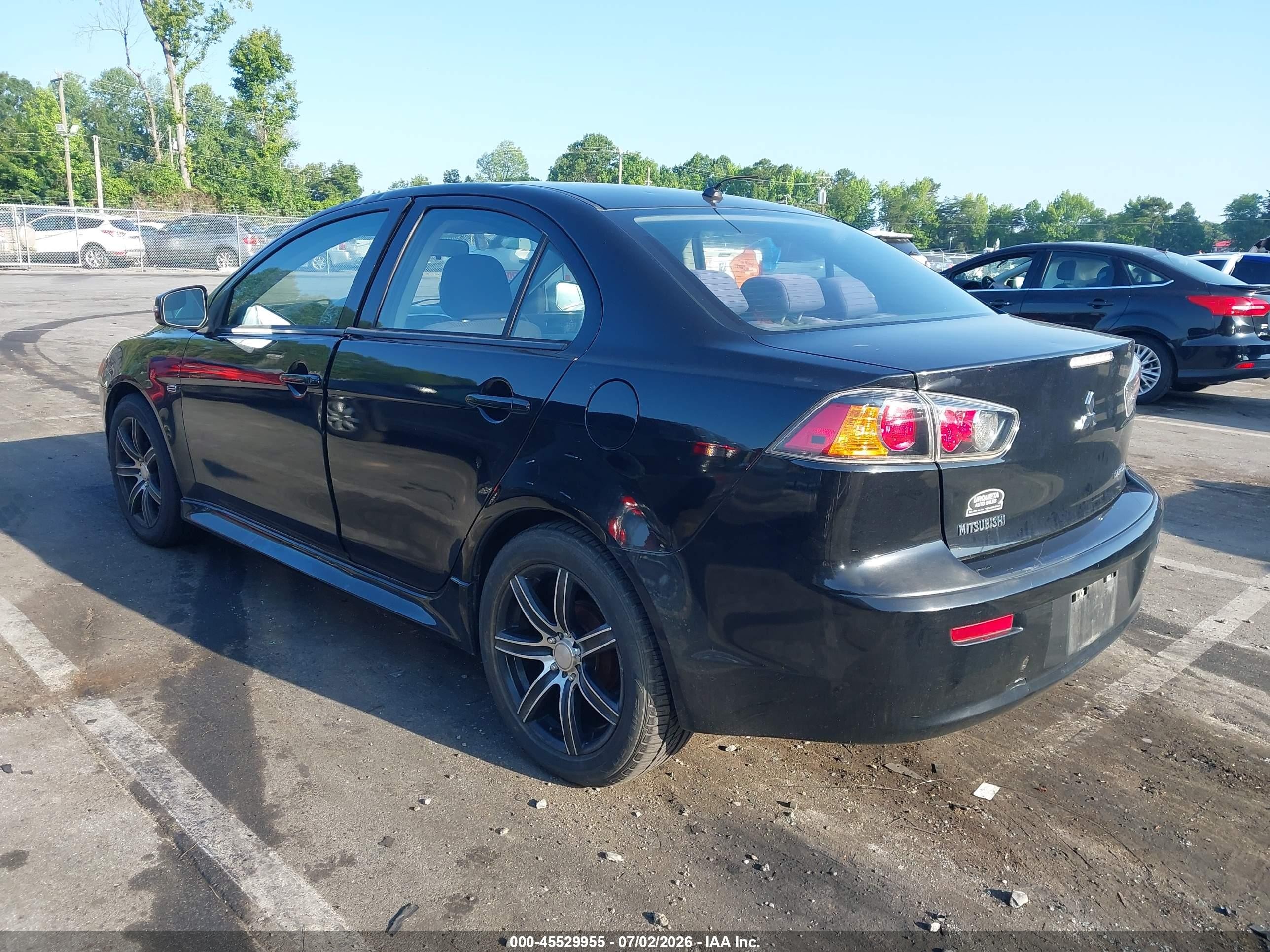 2015 Mitsubishi Lancer Es Black vin: JA32U2FUXFU017911