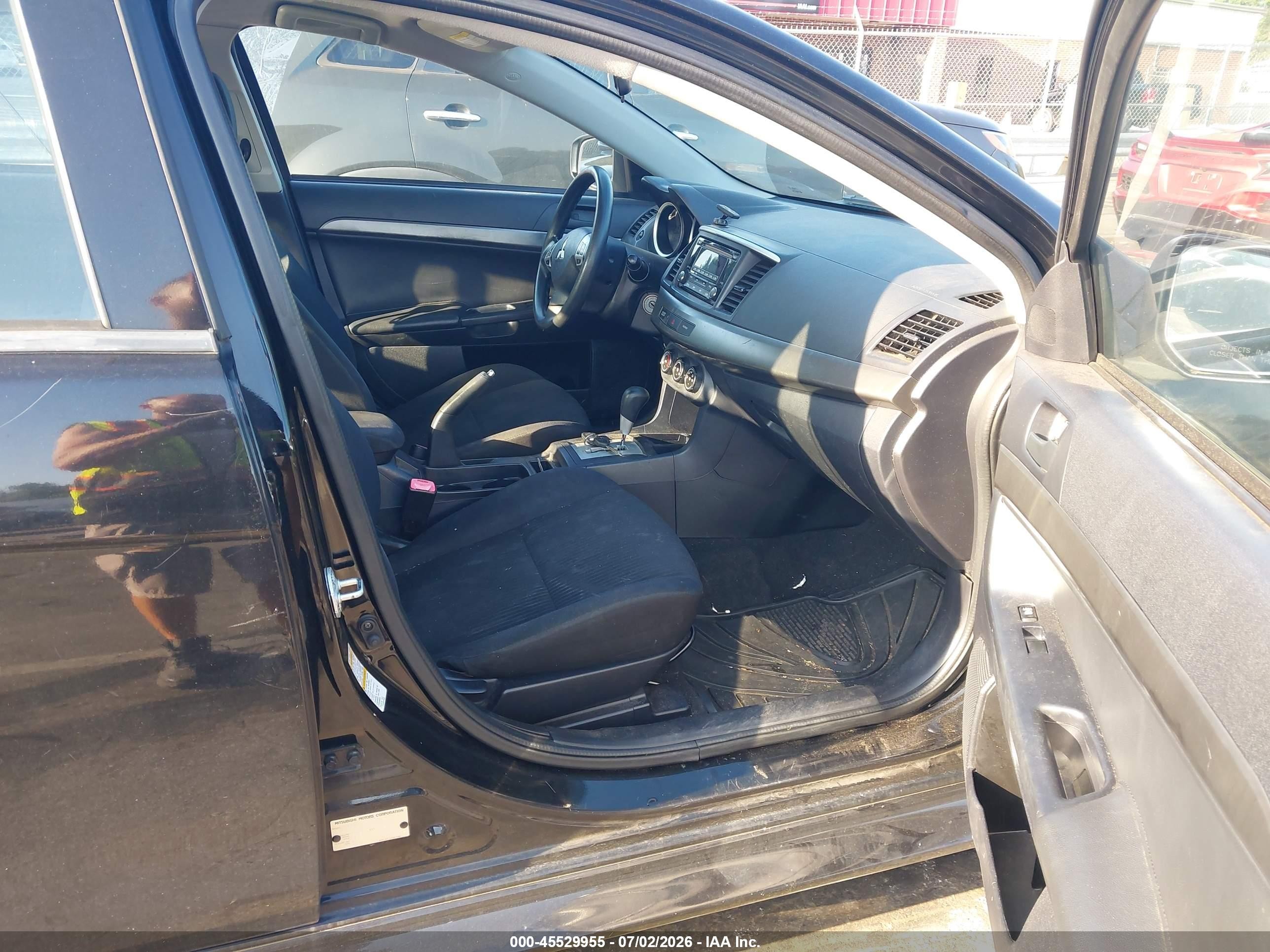 2015 Mitsubishi Lancer Es Black vin: JA32U2FUXFU017911