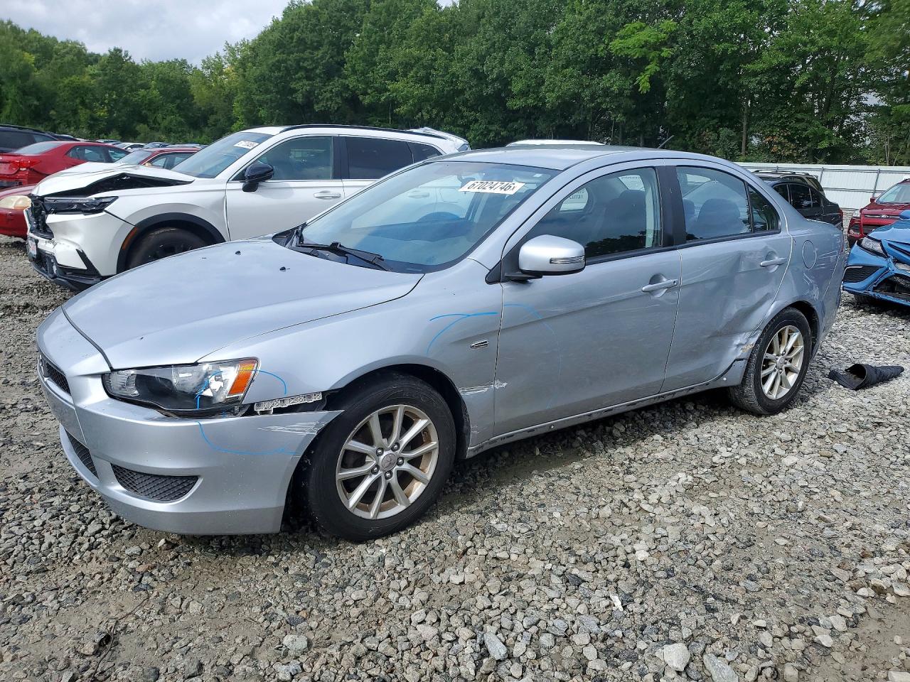 2015 Mitsubishi Lancer Es Silver vin: JA32U2FUXFU018749