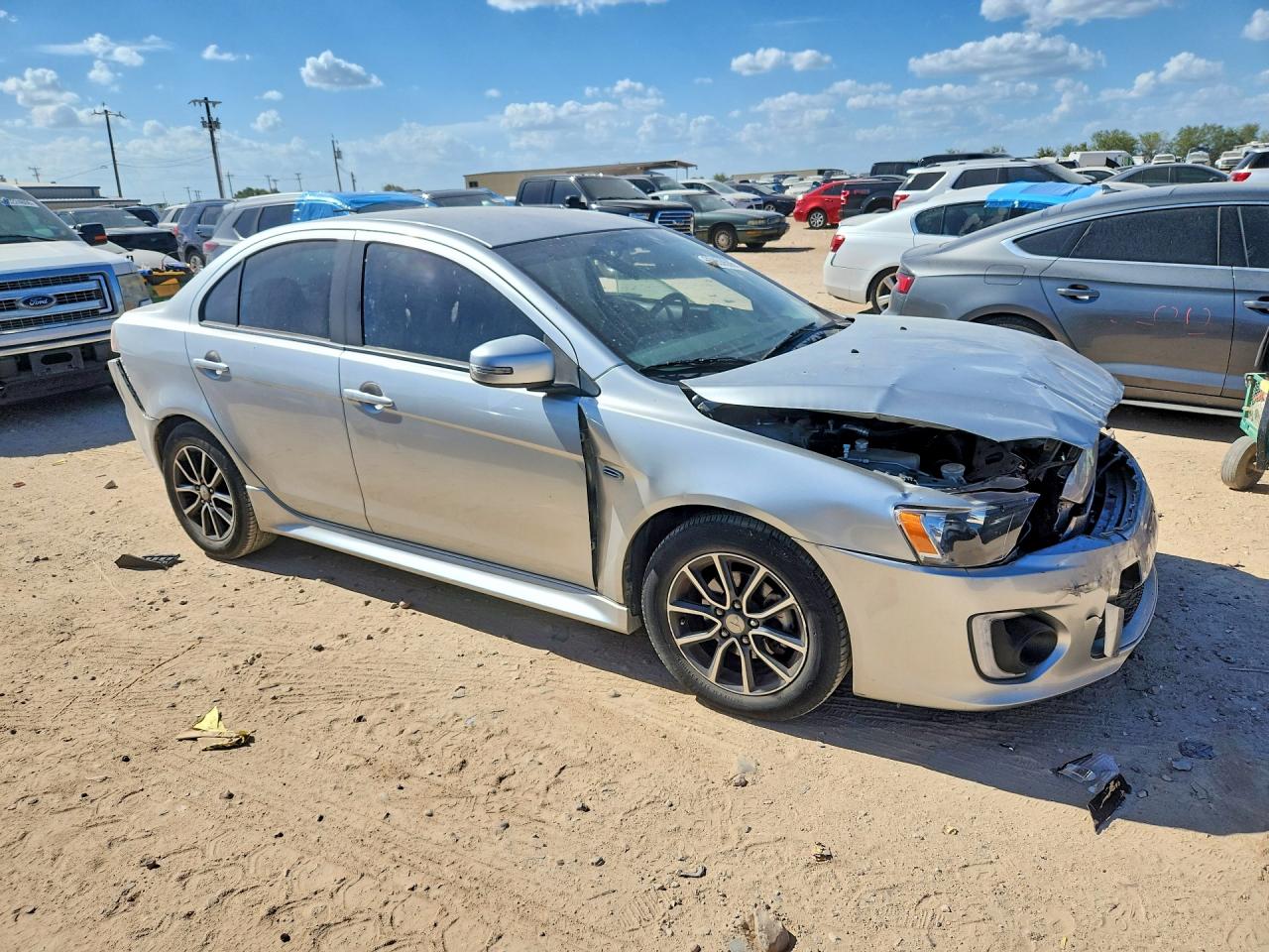 2017 Mitsubishi Lancer Es Silver vin: JA32U2FUXHU012095