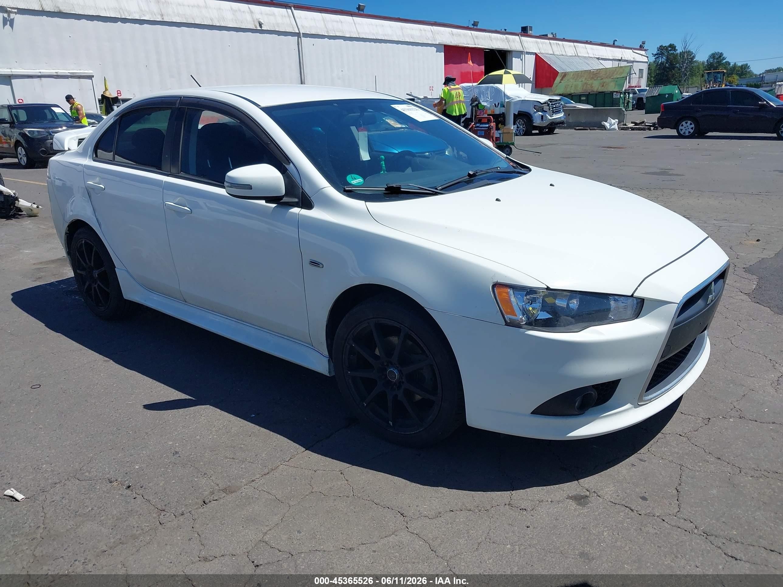 2015 Mitsubishi Lancer Gt White vin: JA32U8FW0FU014360