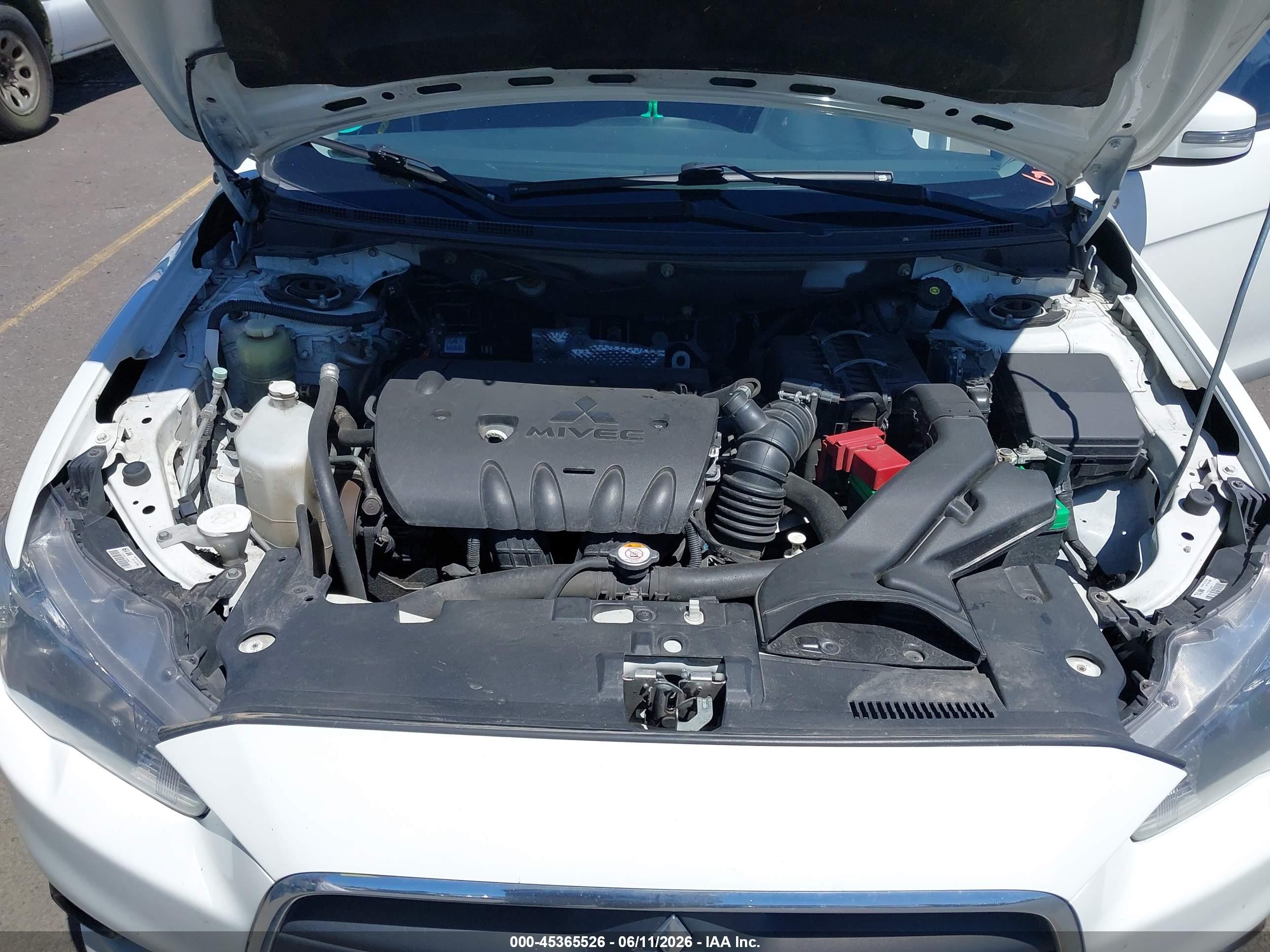 2015 Mitsubishi Lancer Gt White vin: JA32U8FW0FU014360