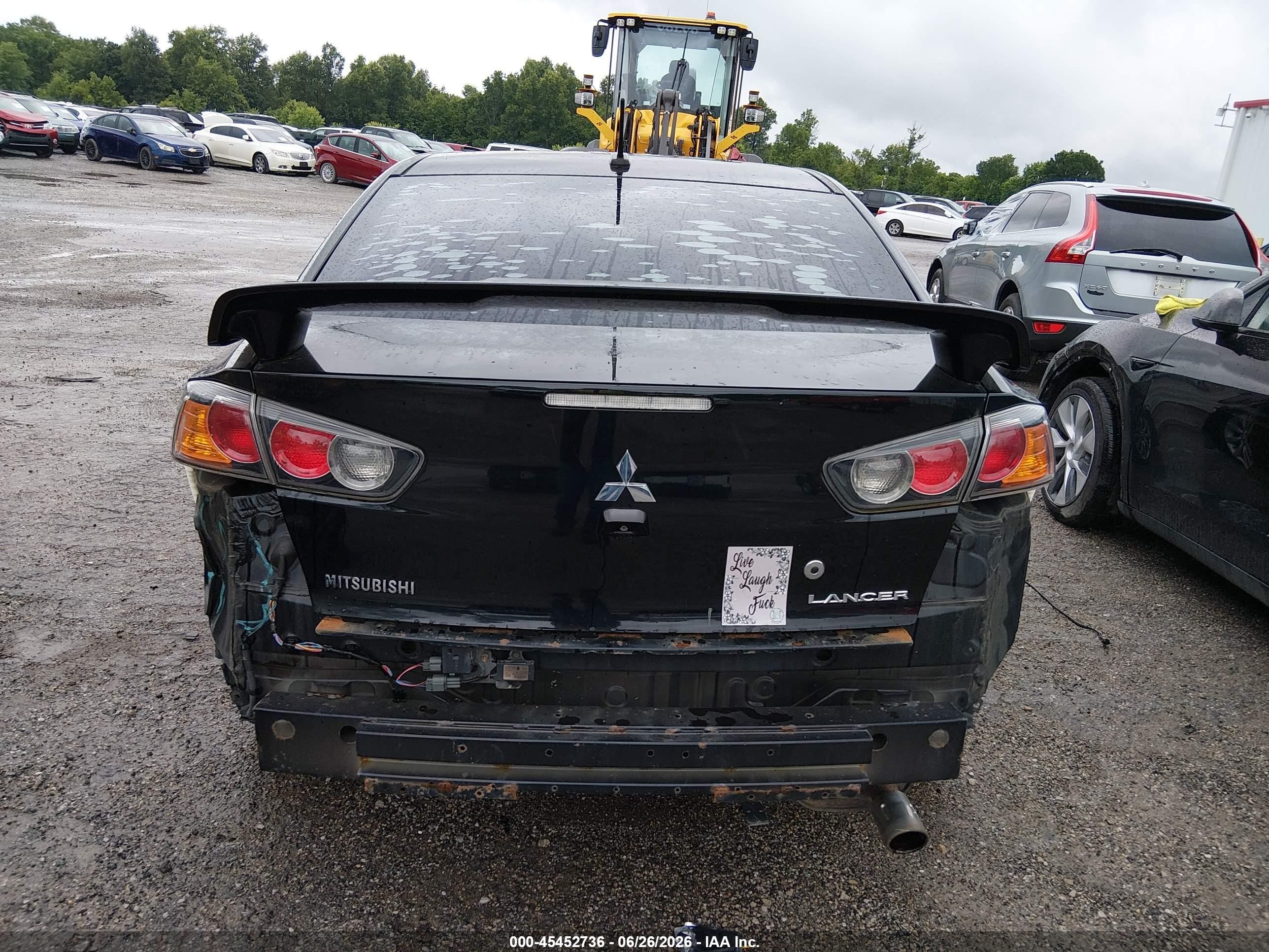 2015 Mitsubishi Lancer Gt Black vin: JA32U8FW0FU022216