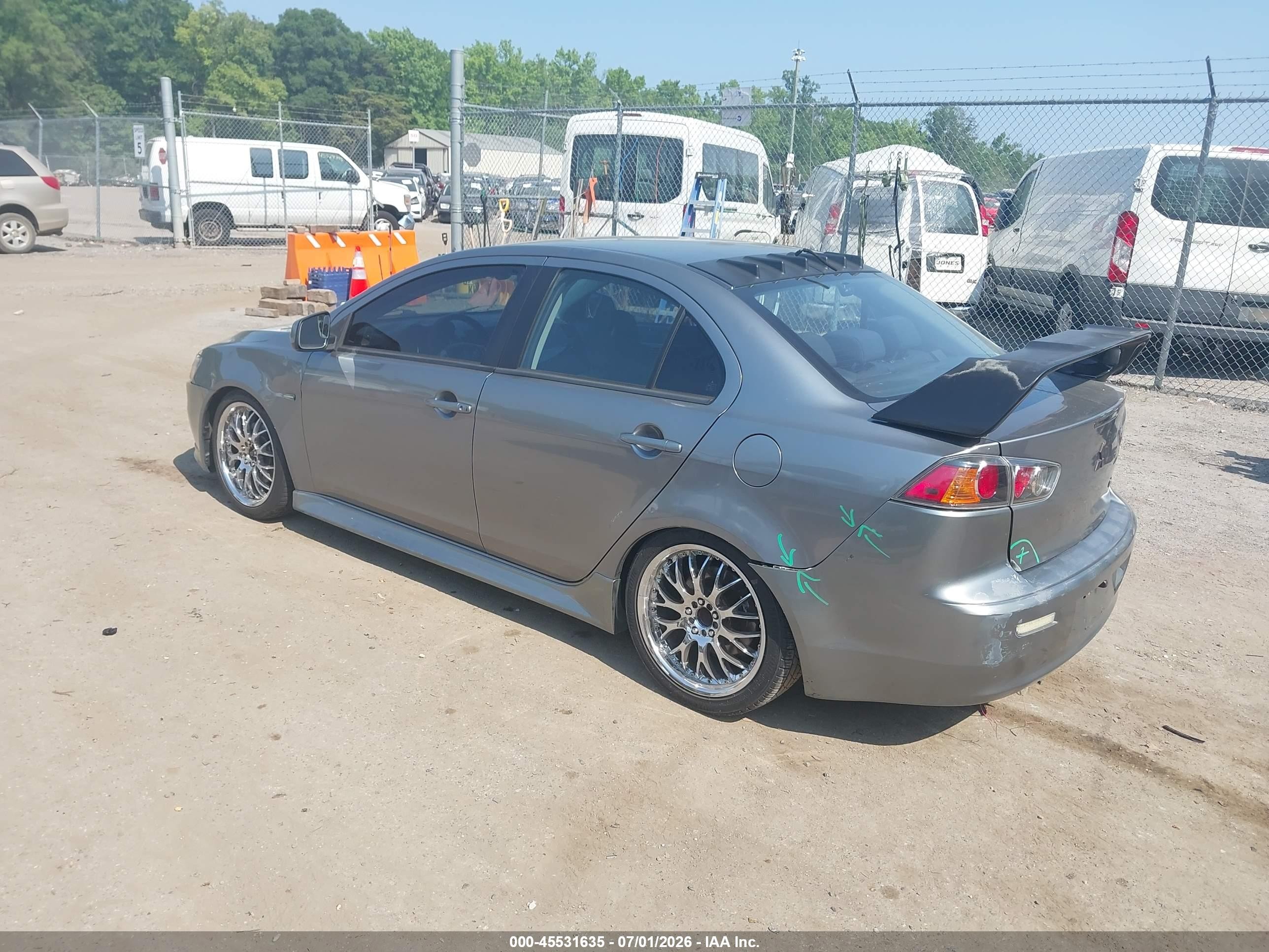 2012 Mitsubishi Lancer Gt Silver vin: JA32U8FW1CU005677