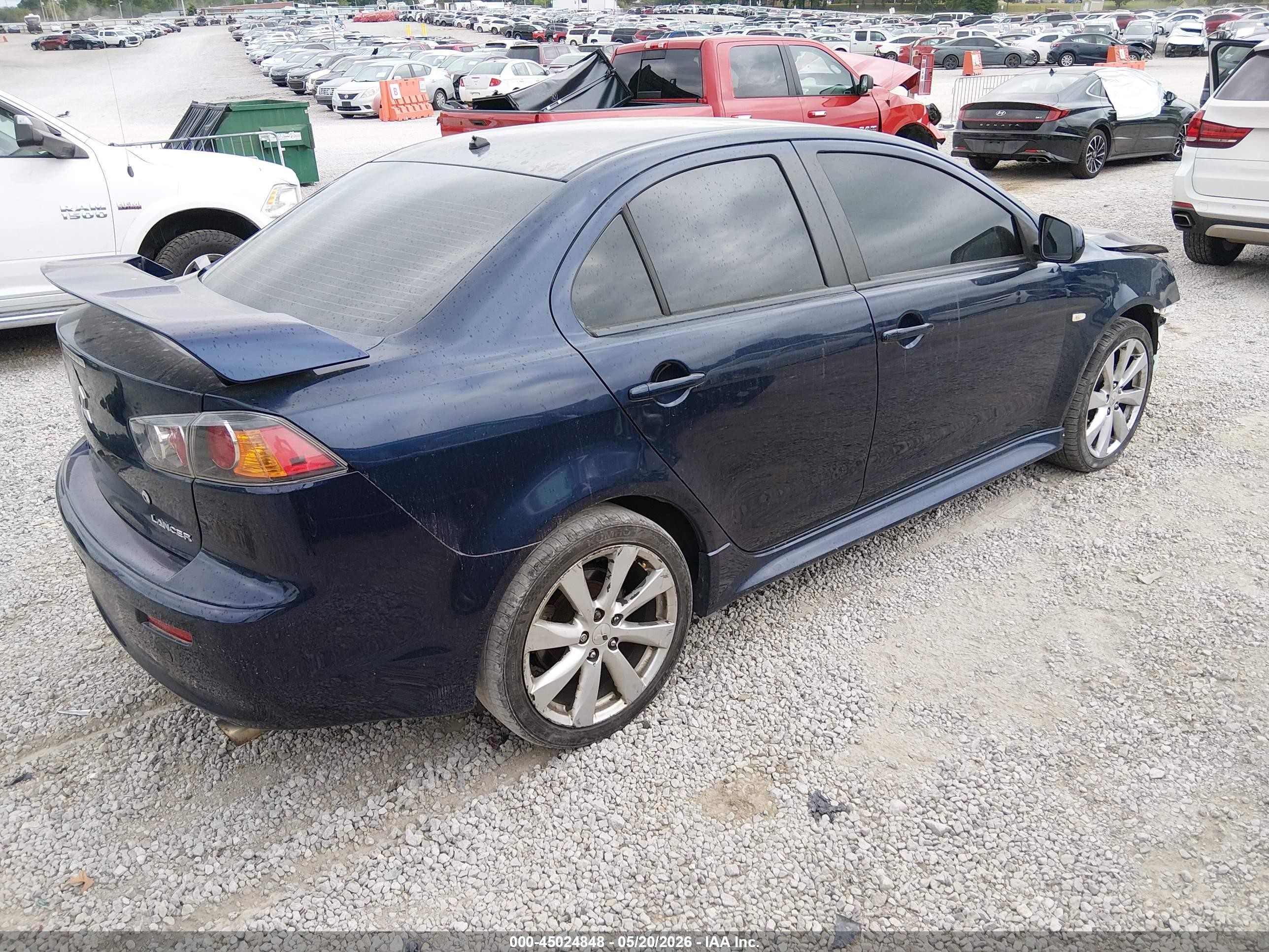 2013 Mitsubishi Lancer Gt Blue vin: JA32U8FW2DU005463