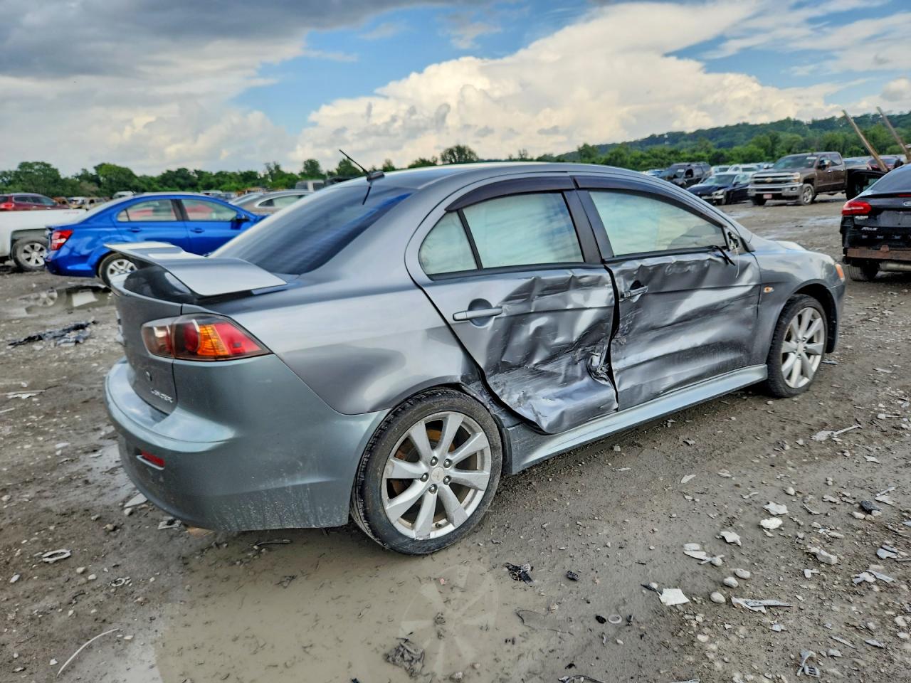 2014 Mitsubishi Lancer Gt Gray vin: JA32U8FW2EU013547