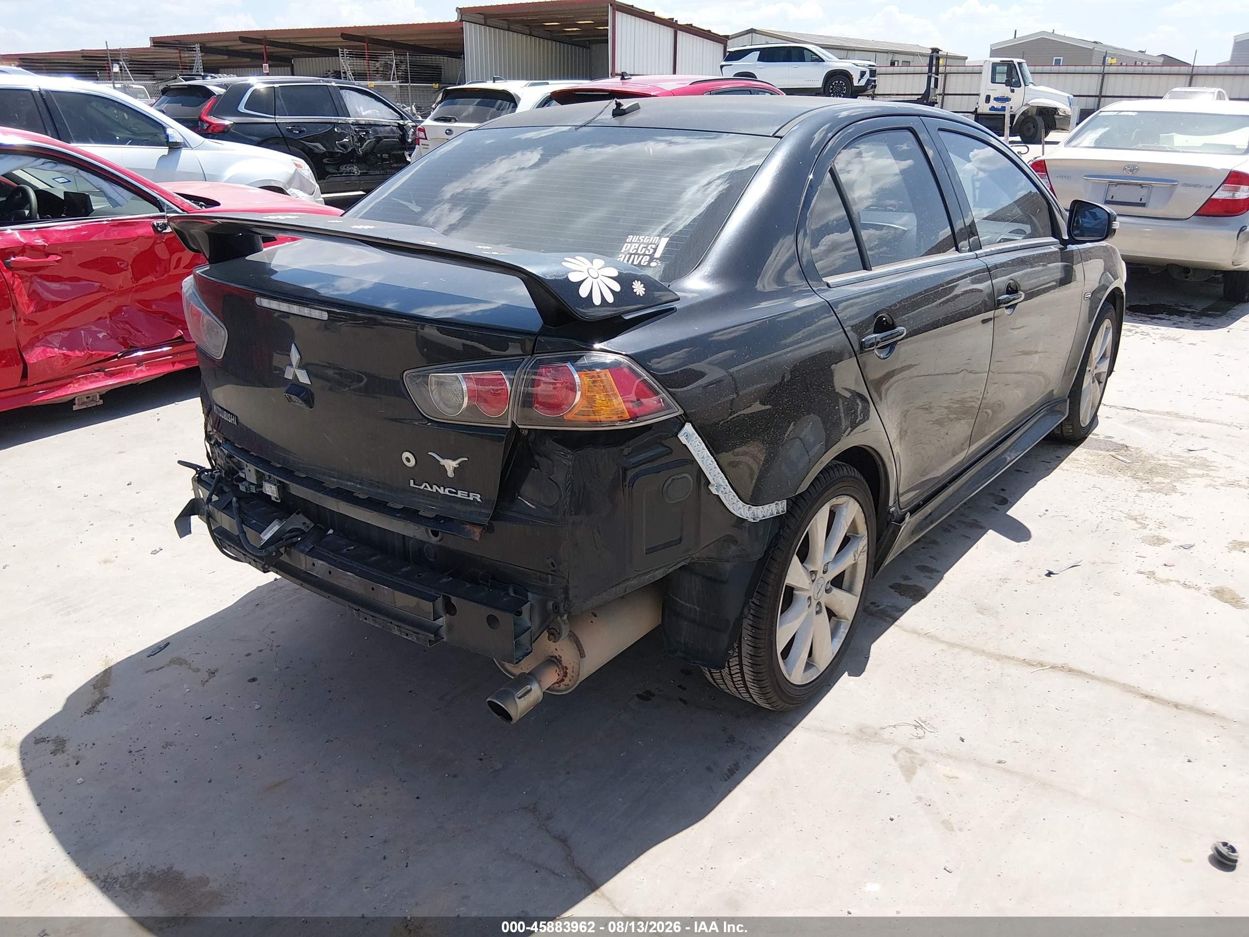 2015 Mitsubishi Lancer Gt Black vin: JA32U8FW2FU026445