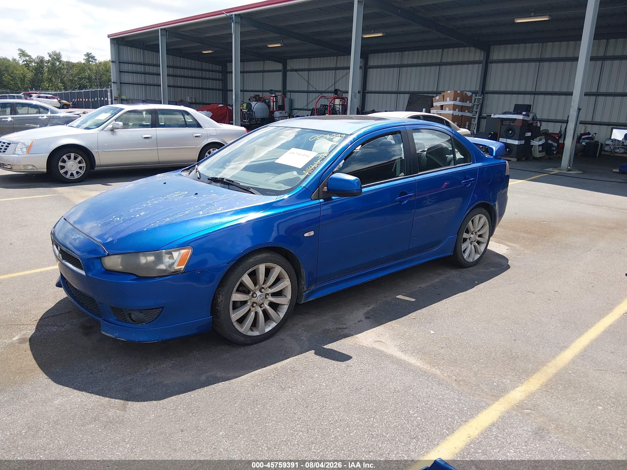 2010 Mitsubishi Lancer Gts Blue vin: JA32U8FW3AU008299