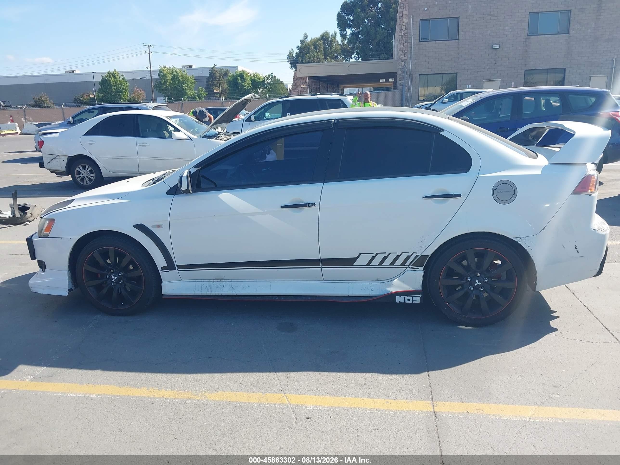 2011 Mitsubishi Lancer Gts White vin: JA32U8FW3BU046651