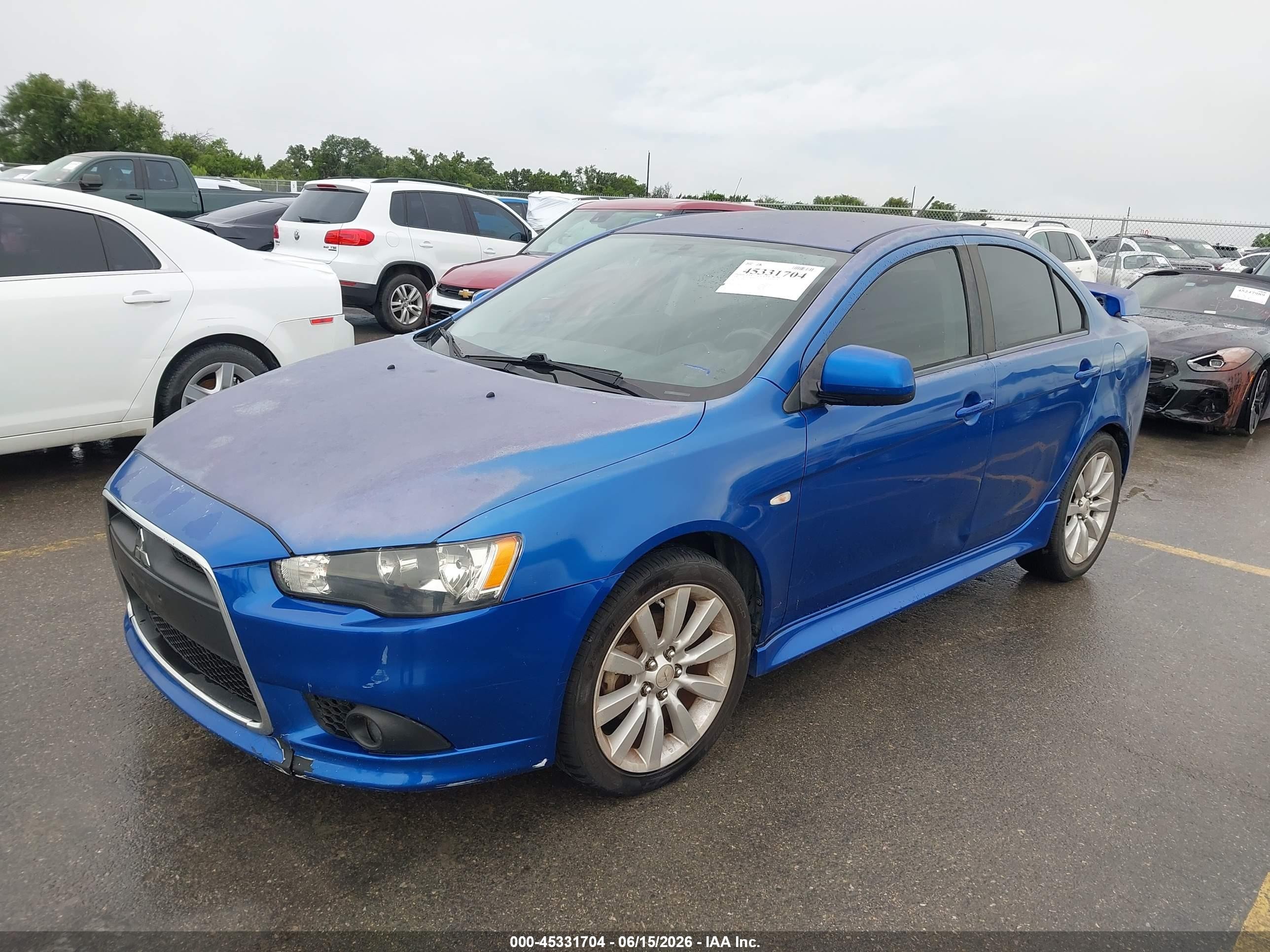 2012 Mitsubishi Lancer Gt Blue vin: JA32U8FW5CU031781