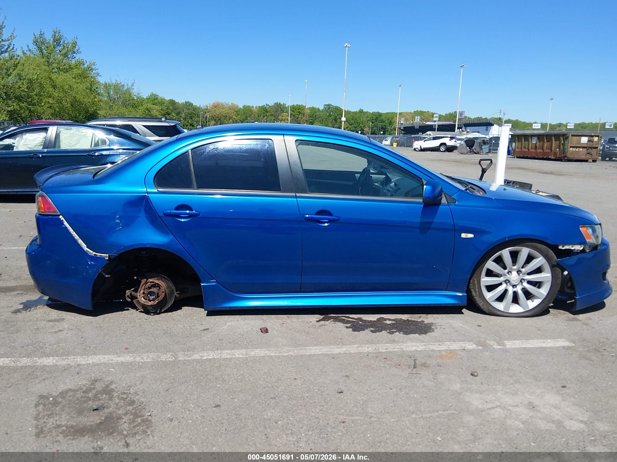 2011 Mitsubishi Lancer Gts Blue vin: JA32U8FW7BU013751
