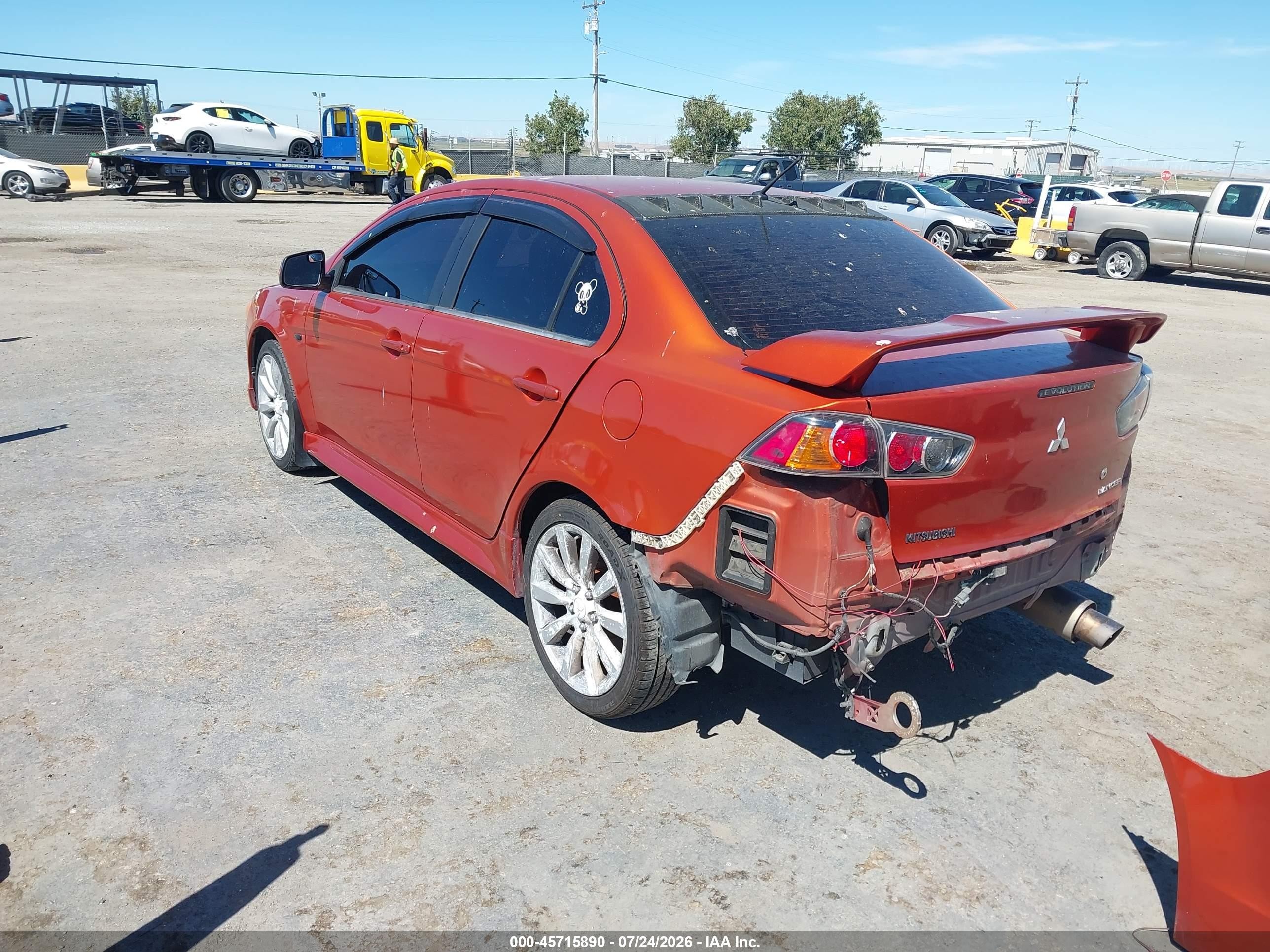2011 Mitsubishi Lancer Gts Orange vin: JA32U8FW7BU041534